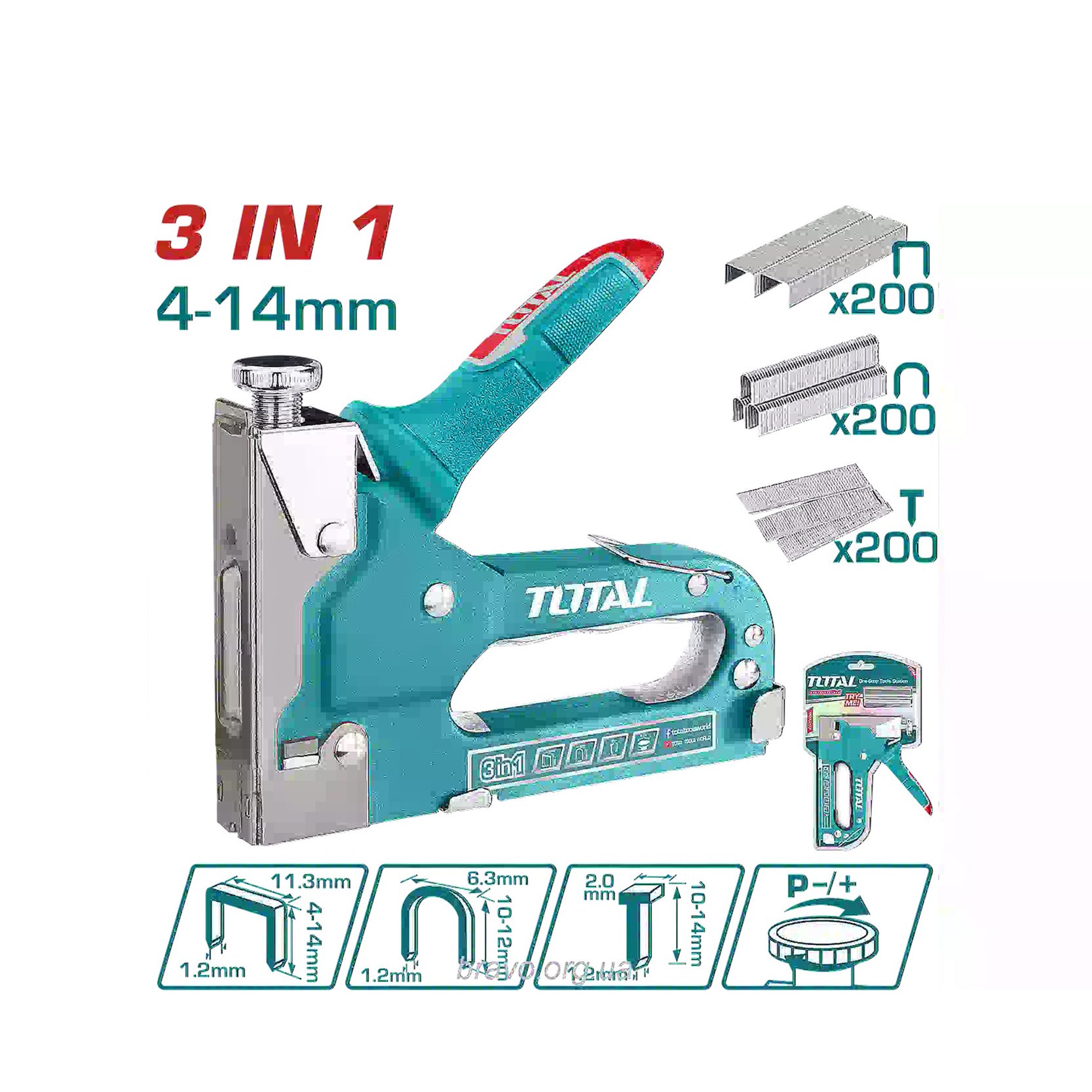 Total 3 in 1 Staple Gun - THT31143