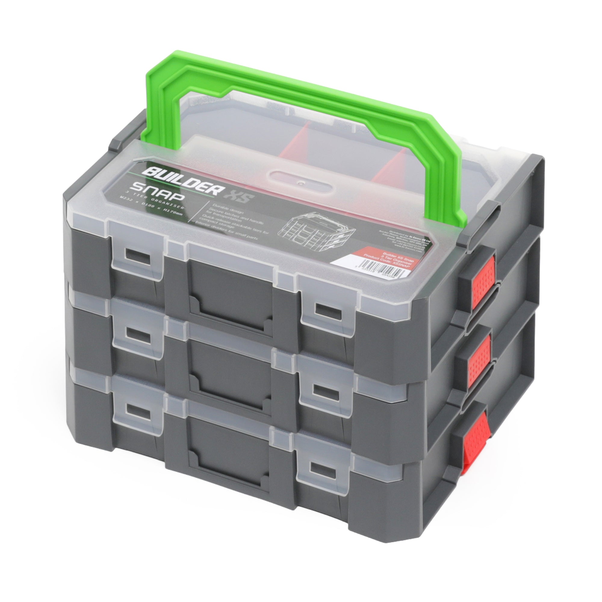 Builder Pro Snap 3 Tier Organiser W232 x D180 x H170mm