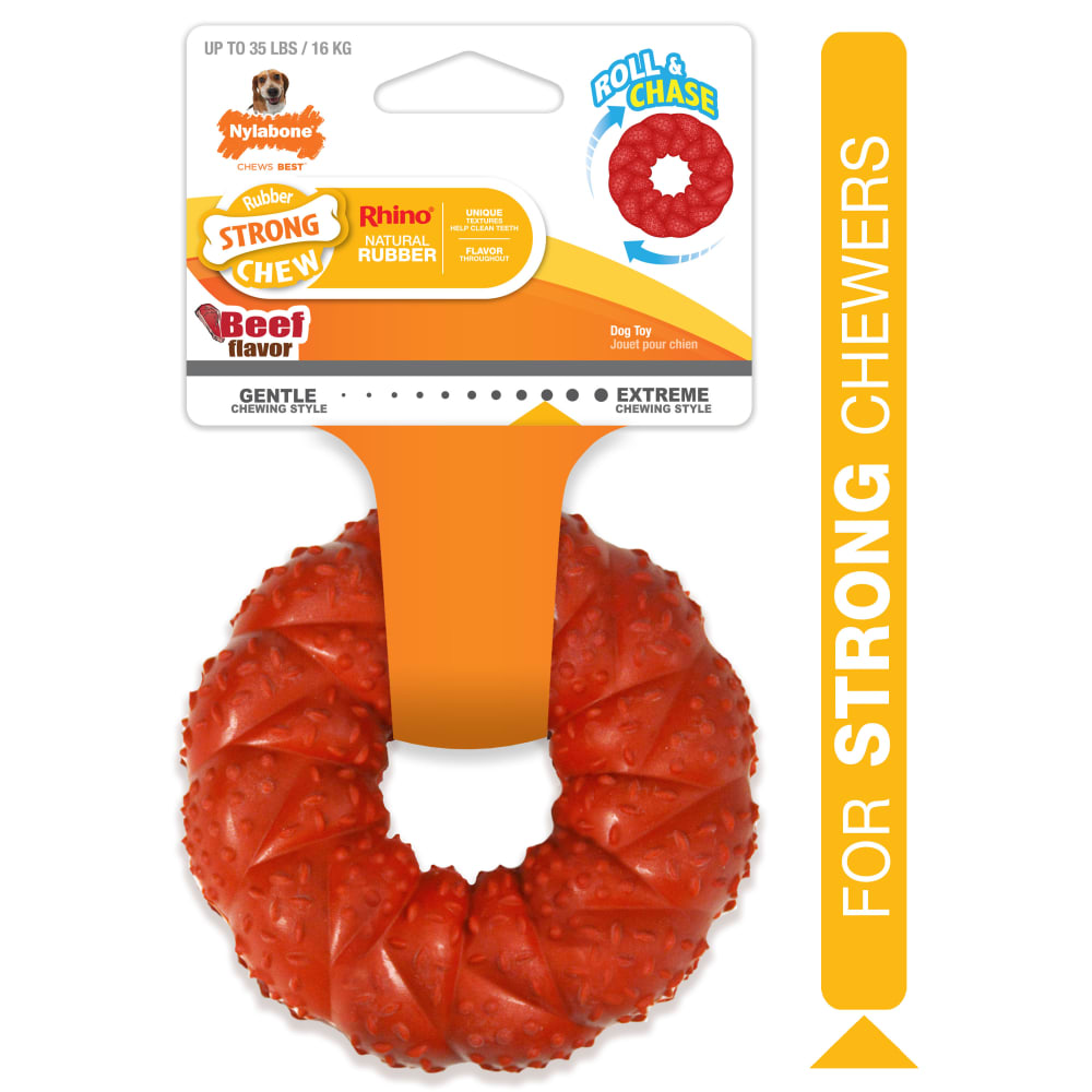 Nylabone Roll and Chase Beef Dog Chew