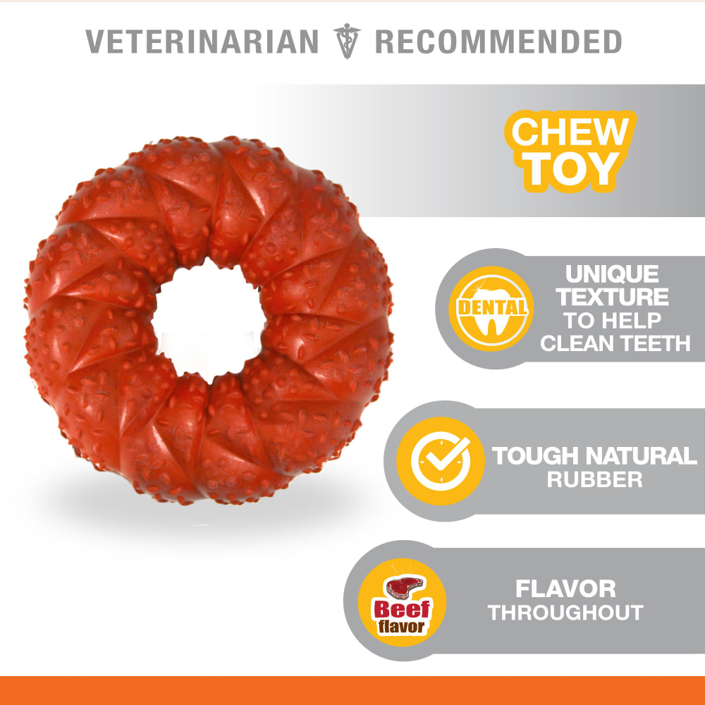 Nylabone Roll and Chase Beef Dog Chew