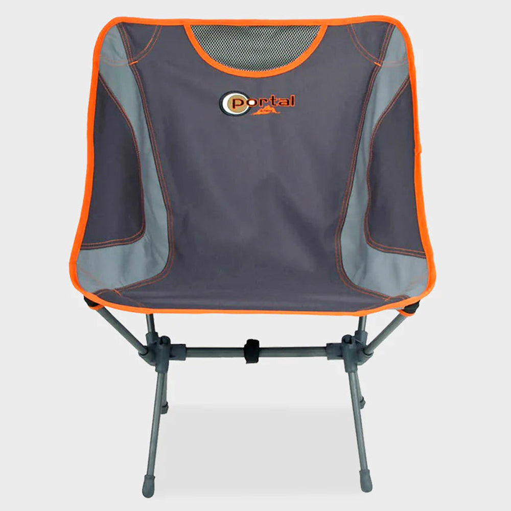Portal Outdoor - Lightweight Folding Camping Chair - "Aaron" Grey/Orange