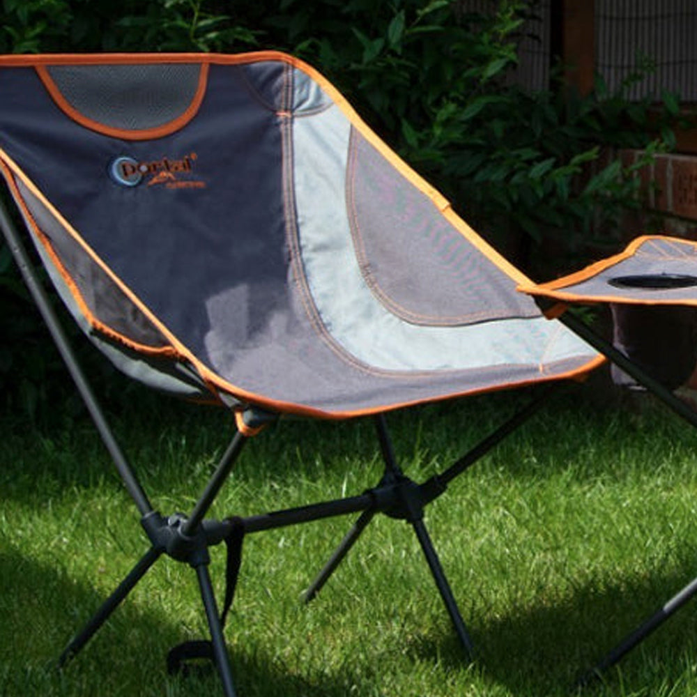 Portal Outdoor - Lightweight Folding Camping Chair - "Aaron" Grey/Orange