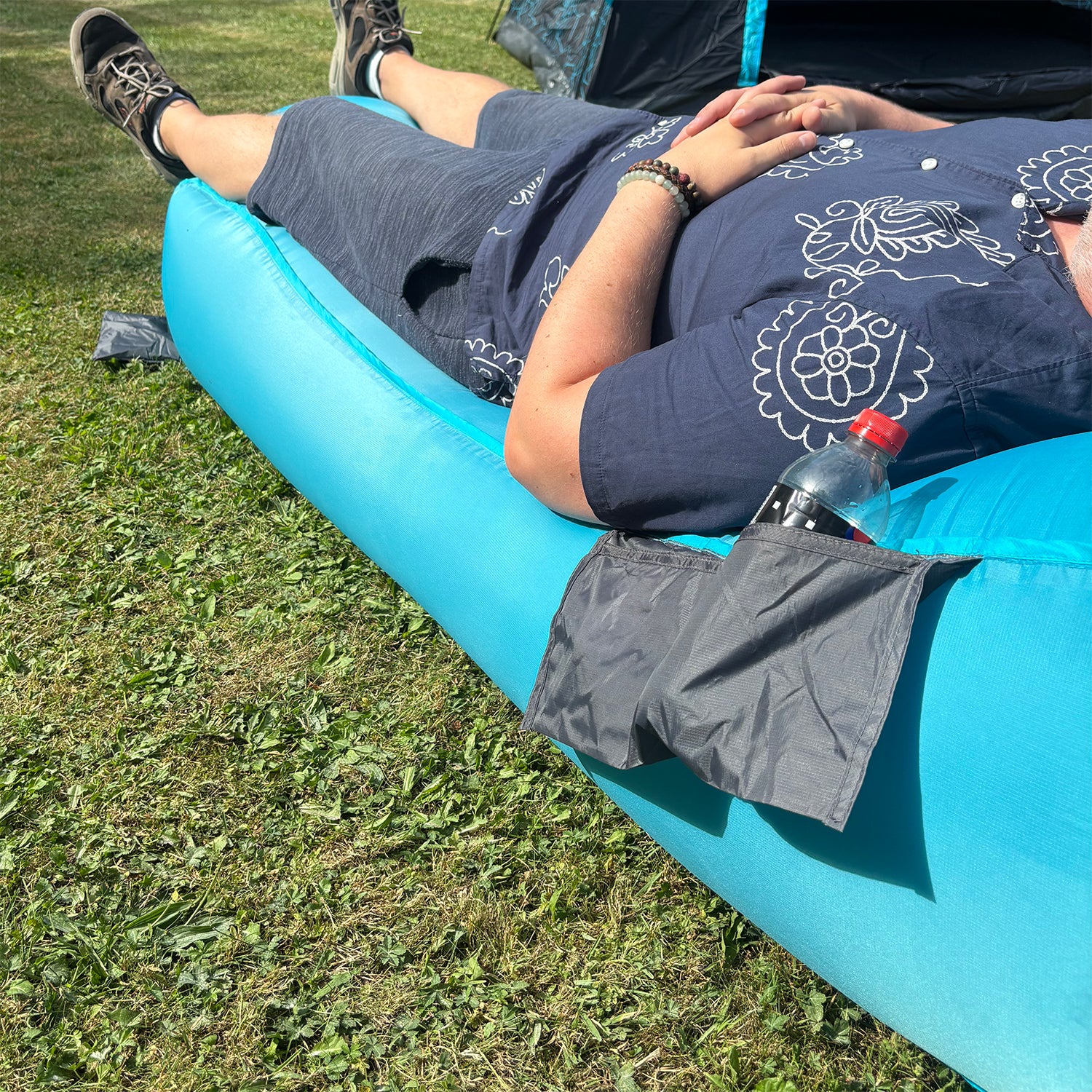 Portal Outdoor - Inflatable Camping Lounger - "Jersey" No Pump Required