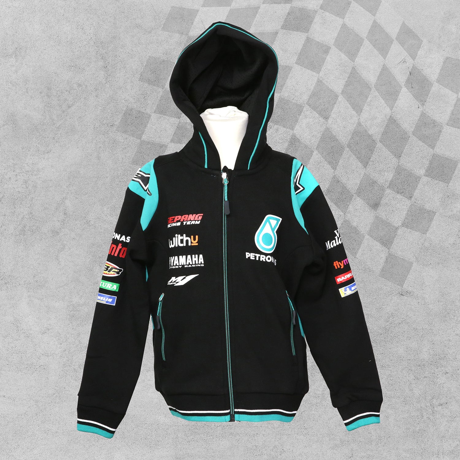 Official Petronas Yamaha Racing Kids Zip Up Hoodie