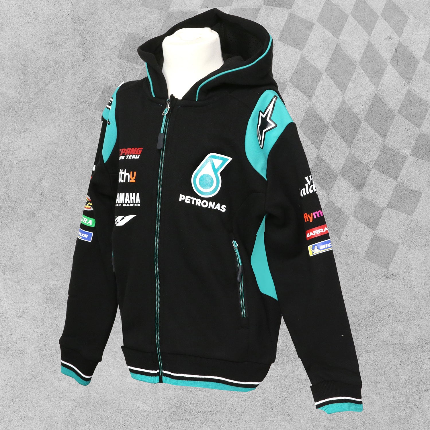 Official Petronas Yamaha Racing Kids Zip Up Hoodie