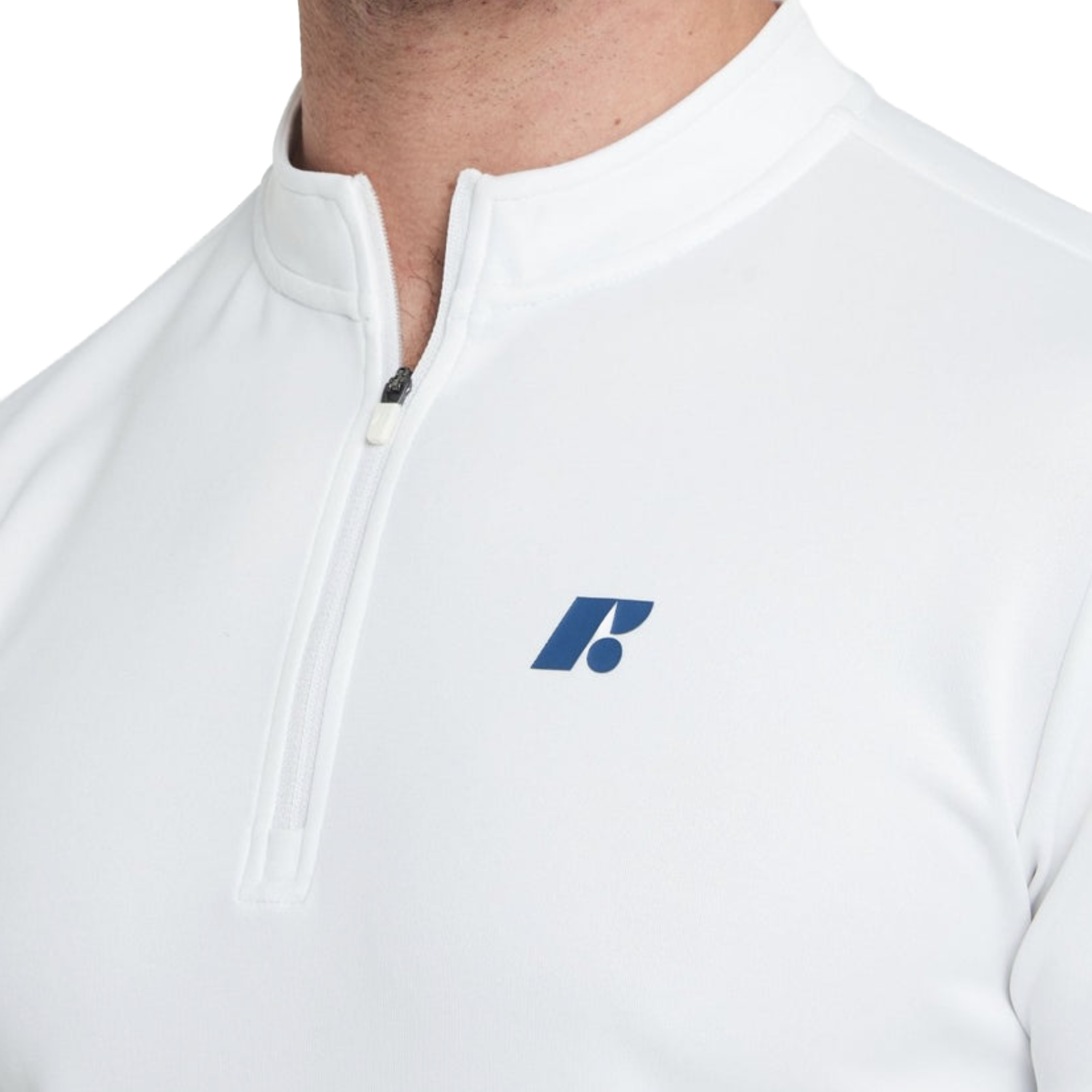 Men's Short Sleeve Mid-Collar Zip Up Sport Shirt FP3