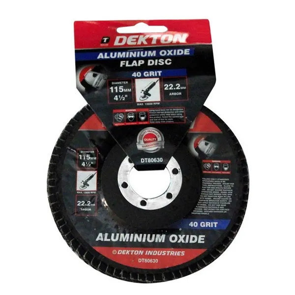 Dekton Aluminium Flap Disk 115mm - 40 Grit