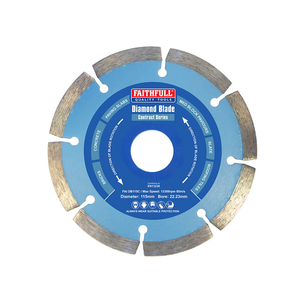 Faithfull Quality Tools Diamond Blade Contract Series 3 Piece