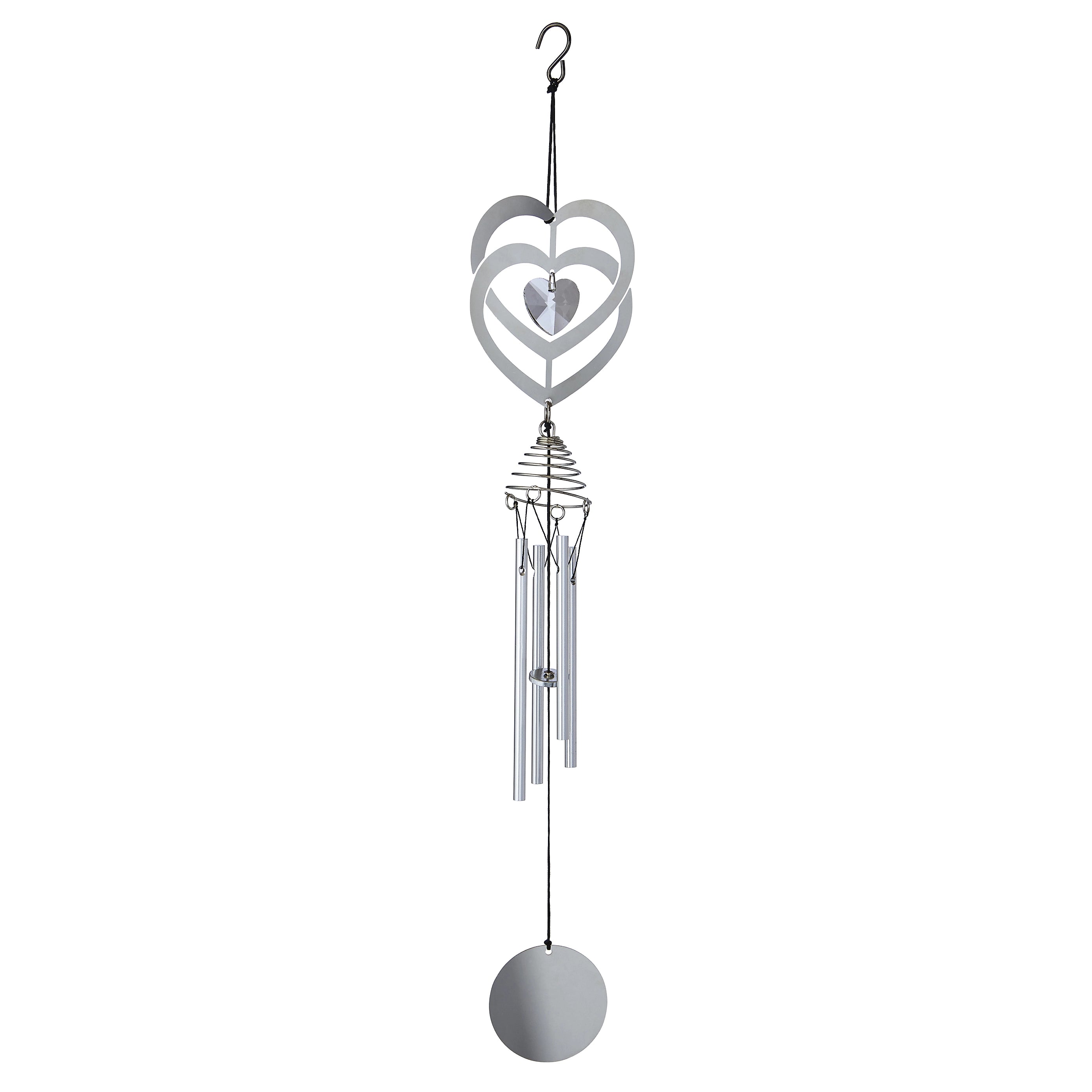 Crystal Heart Wind Chime