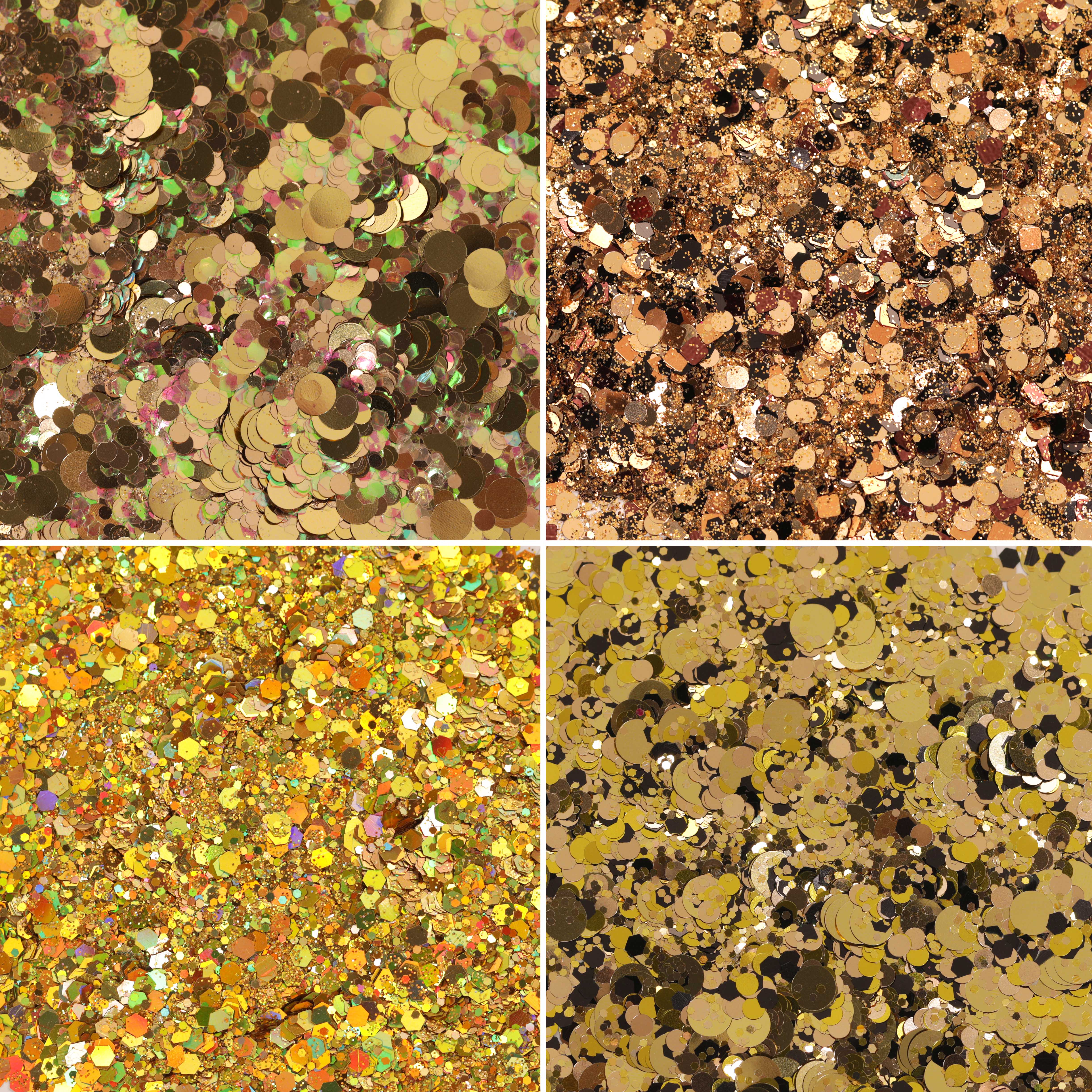 Hemway Set of 54 ULTRA SPARKLE Glitter Tubes - Premium MIXED SIZE & SHAPE Multipurpose Glitter