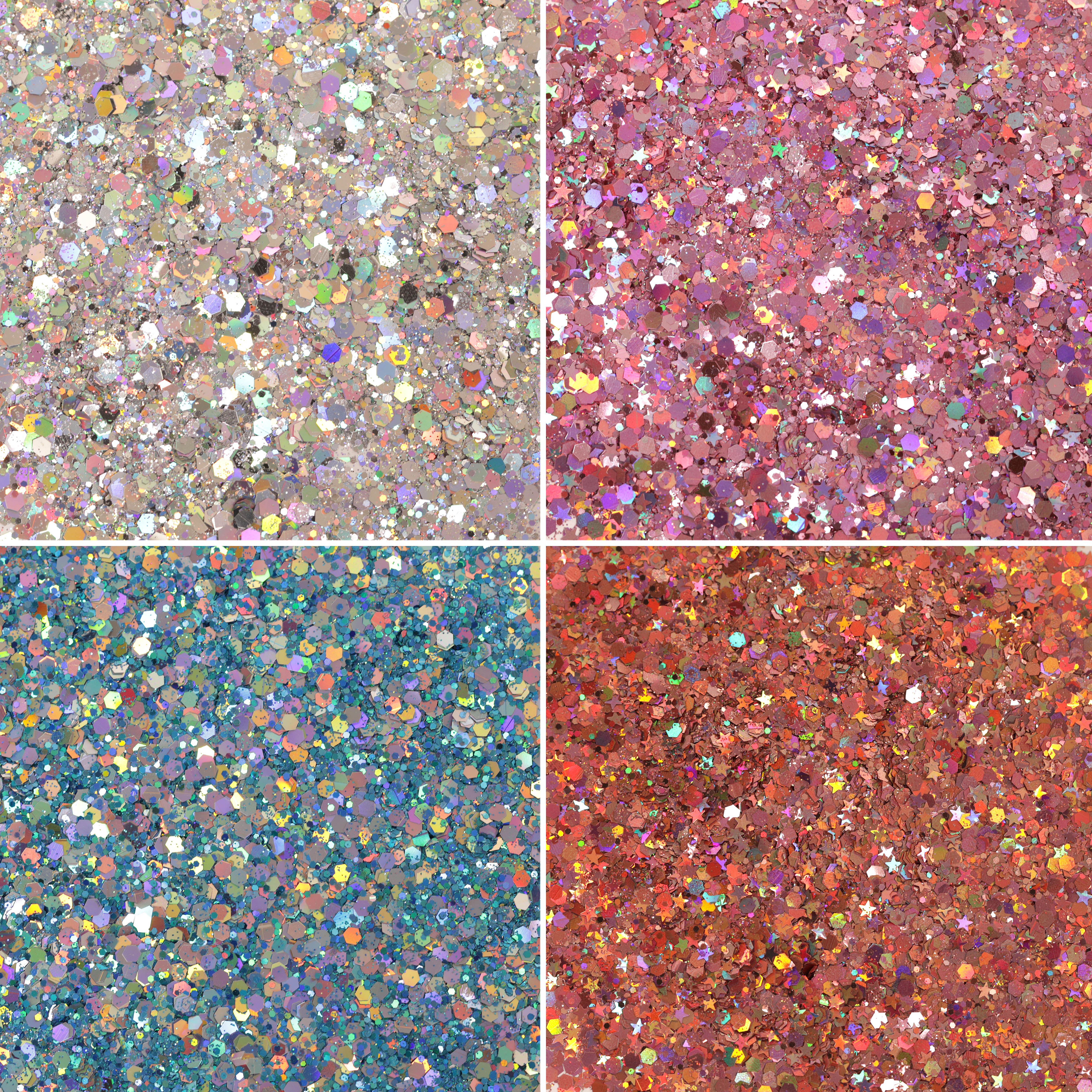 Hemway Set of 54 ULTRA SPARKLE Glitter Tubes - Premium MIXED SIZE & SHAPE Multipurpose Glitter