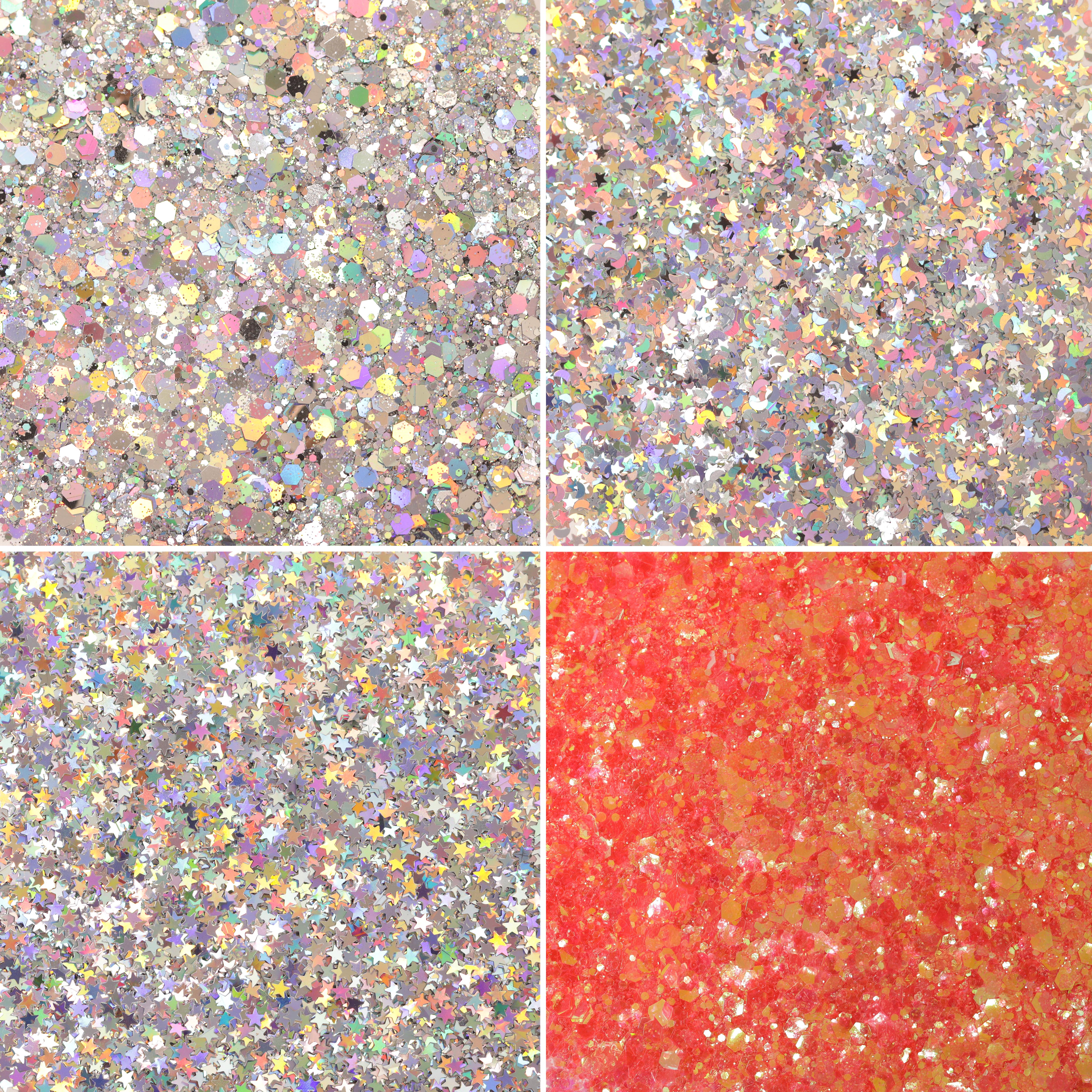 Hemway Set of 54 ULTRA SPARKLE Glitter Tubes - Premium MIXED SIZE & SHAPE Multipurpose Glitter