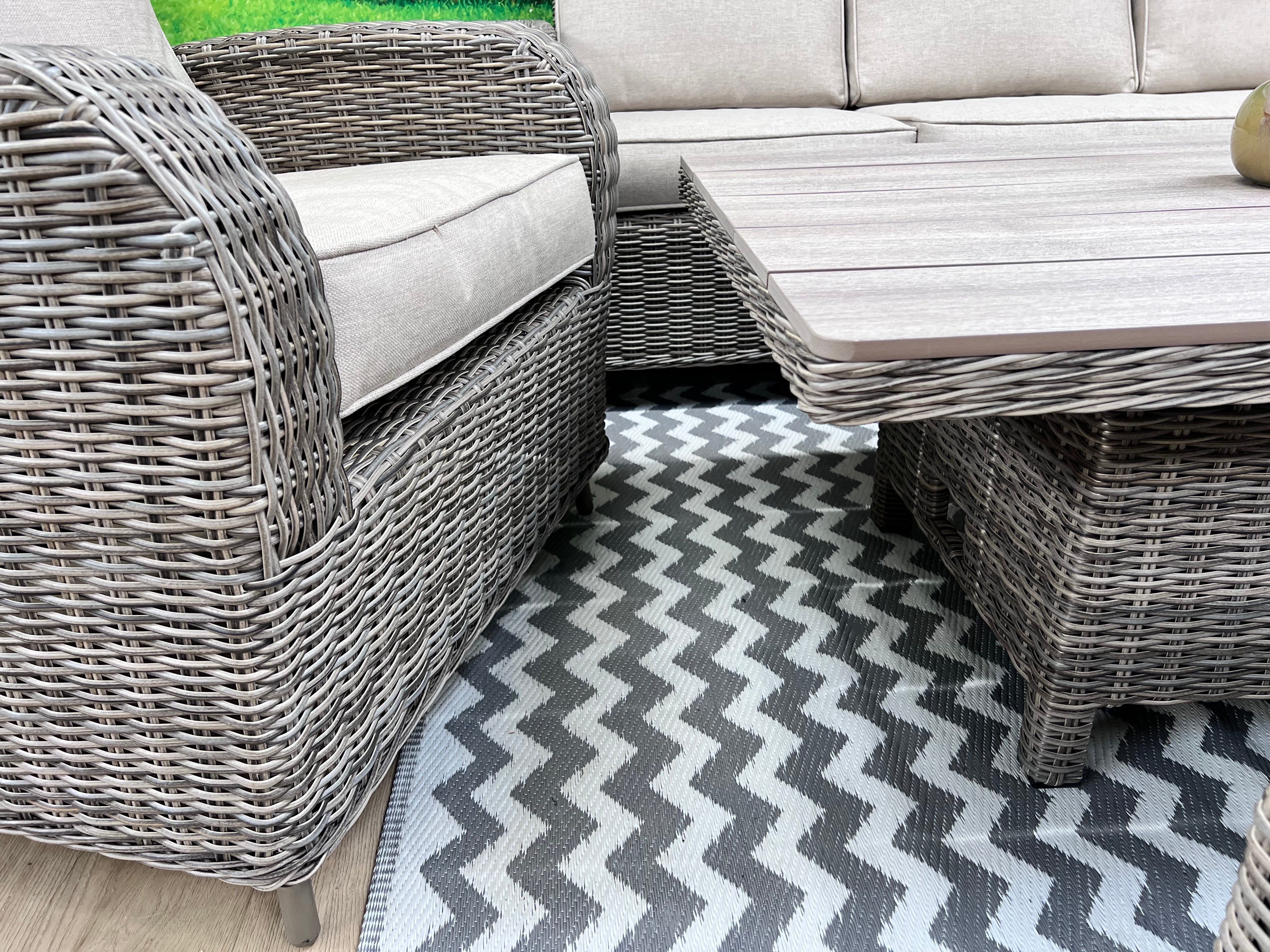 Havana 5 Piece Polywood Lounge Set with Height-Adjustable Table