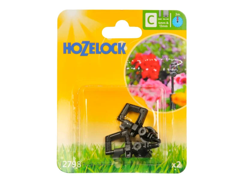 Hozelock 2798 Mini Sprinkler 360° 4mm & 13mm - Pack of 2