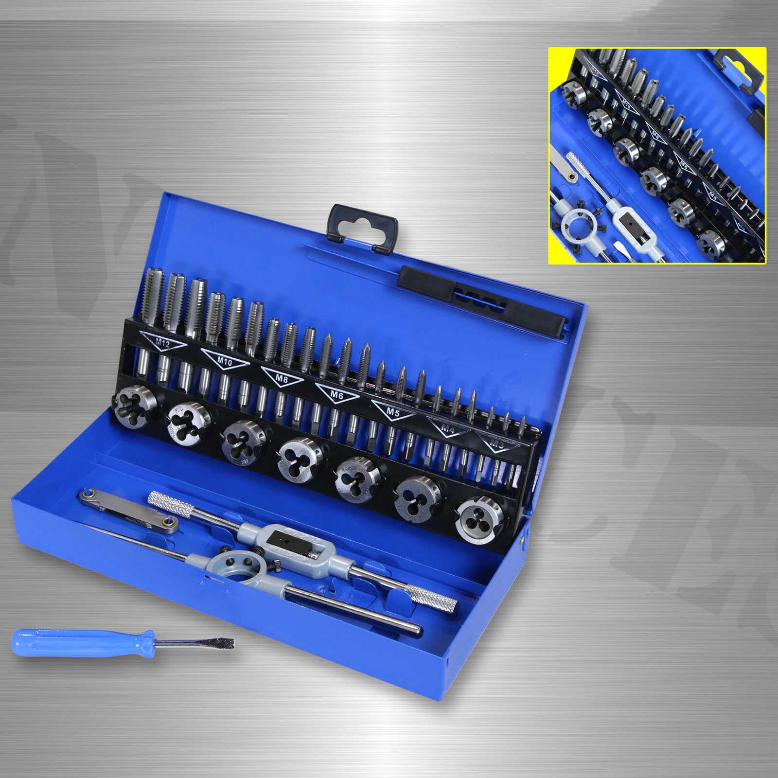 In-Excess 32 Piece M3 - M12 Alloy Steel Metric Tap & Die Set