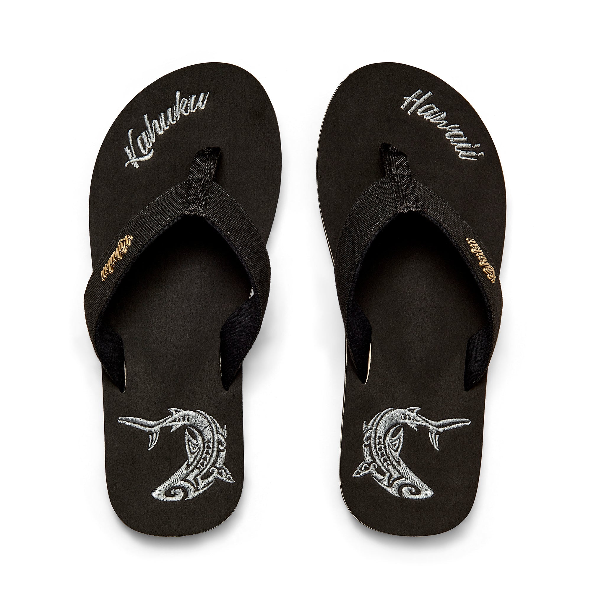 Slippahs Men's Flip-Flops - Black Shark