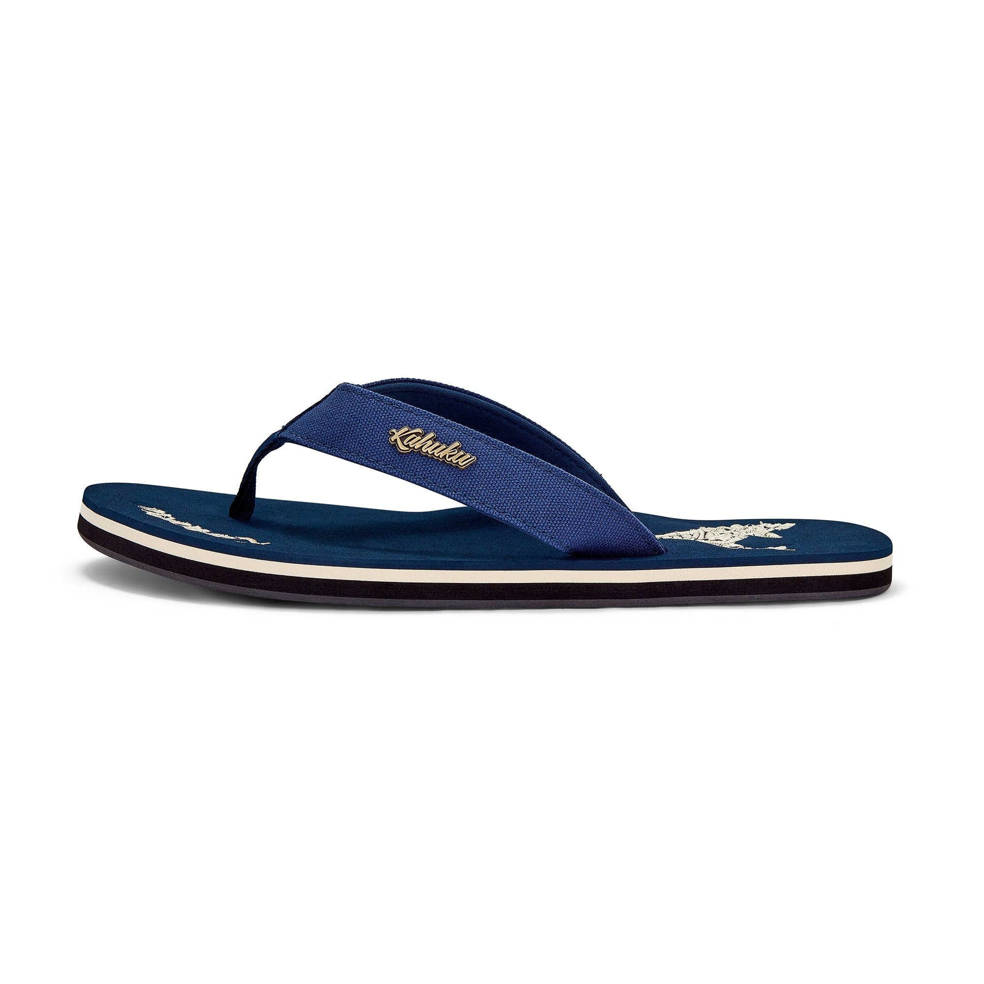 Slippahs Men's Flip-Flops - Navy Whale