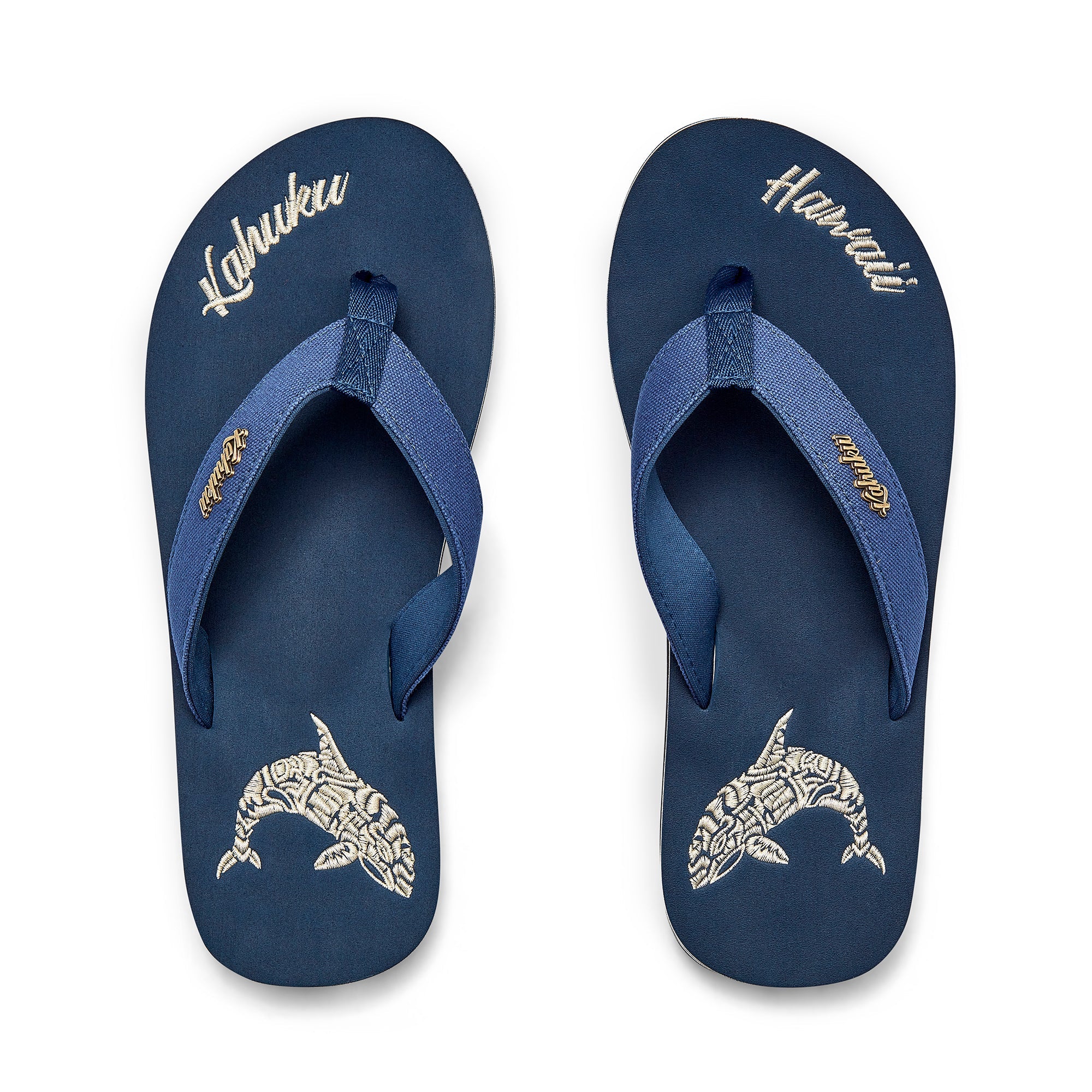 Slippahs Men's Flip-Flops - Navy Whale