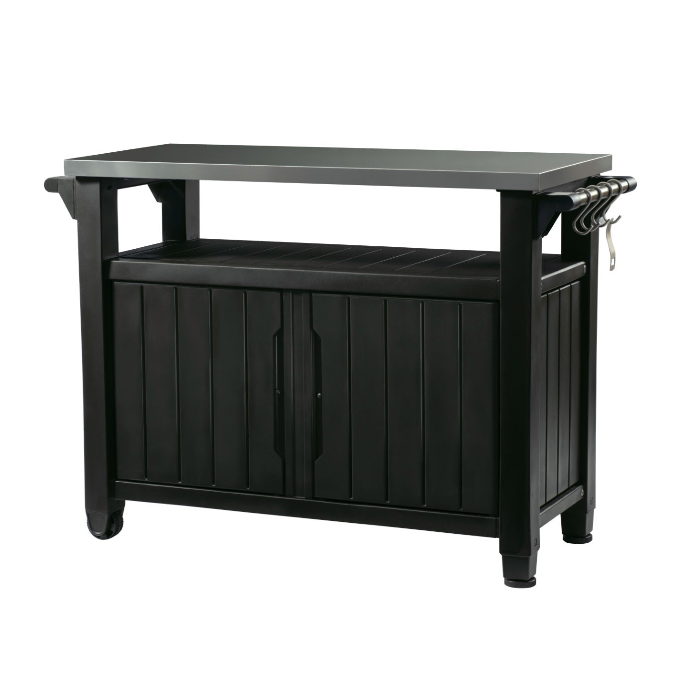 Keter Unity XL Table Storage BBQ Buffet Cart - Graphite