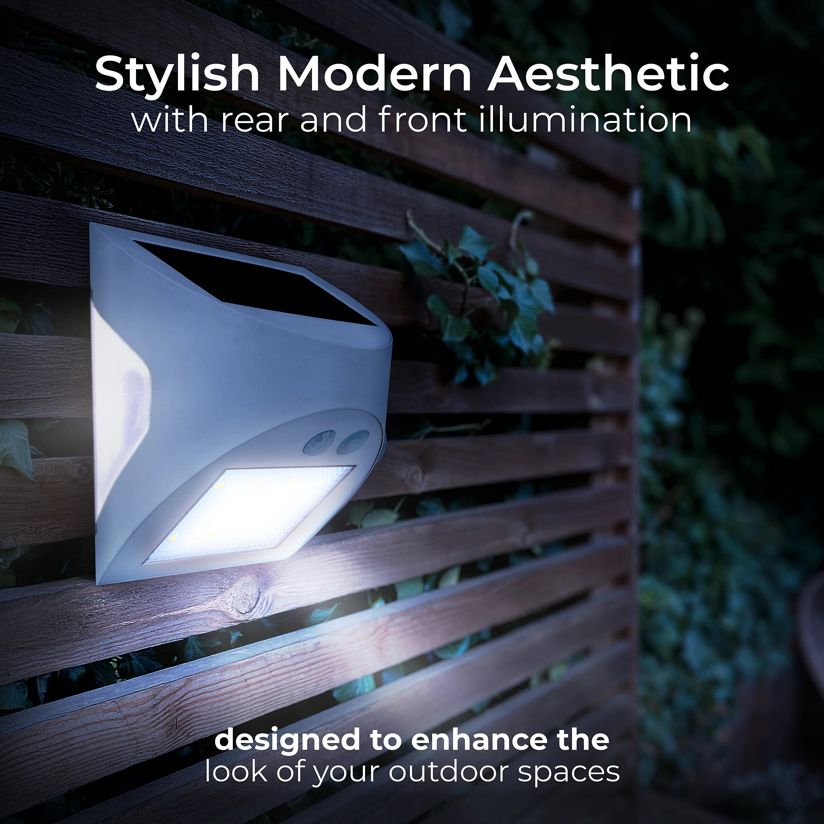Luceco Prysm Non-adjustable WHITE Battery & solar-powered LED 3W PIR With motion sensor Square Outdoor Wall light (Copy)