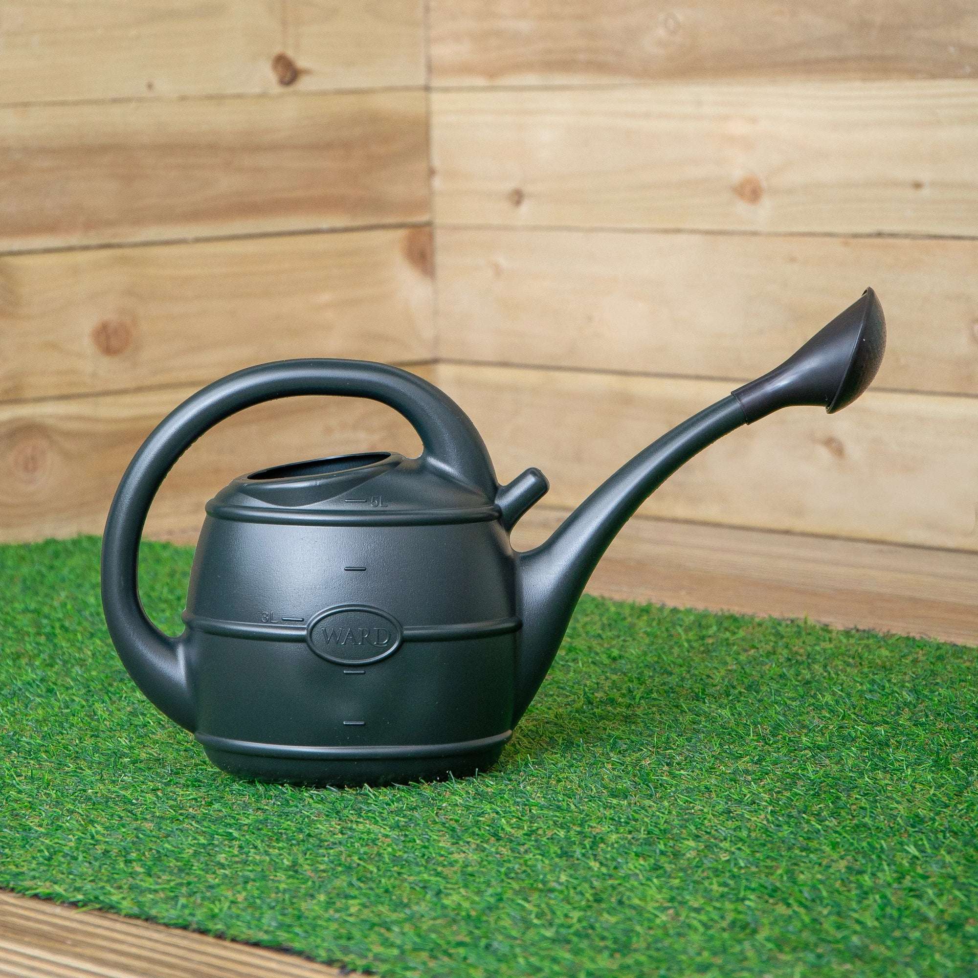 Strata Watering Can with Rose - 5L Green