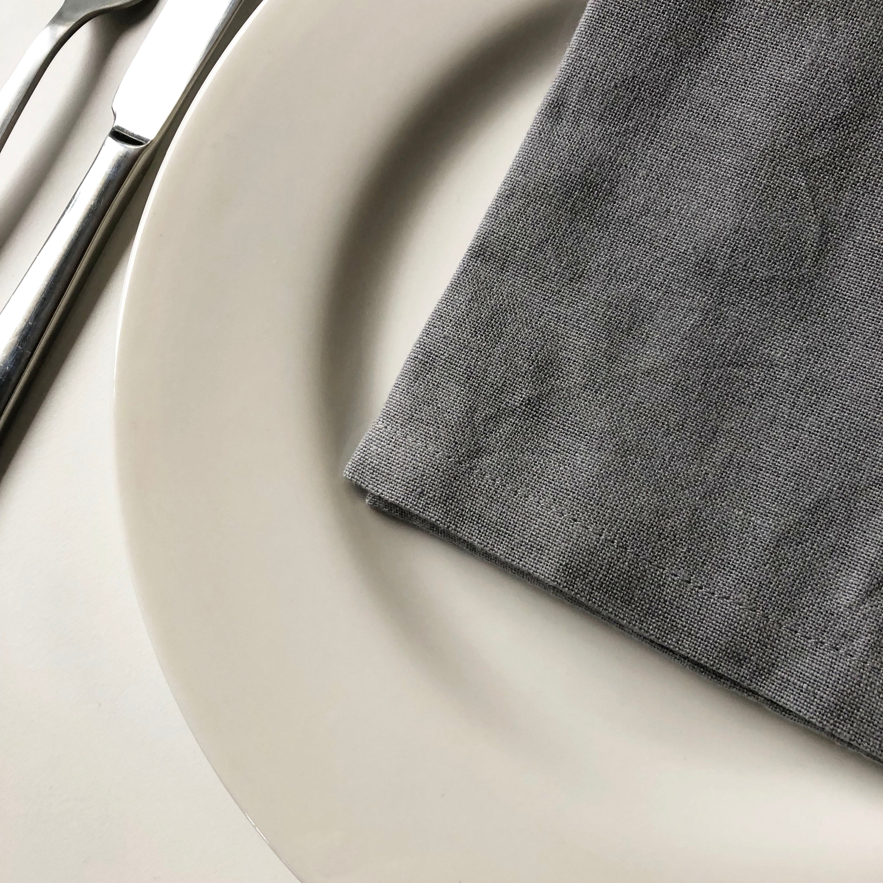 Oversized Cotton Dinner Napkins 20" x 20" - Set of 12