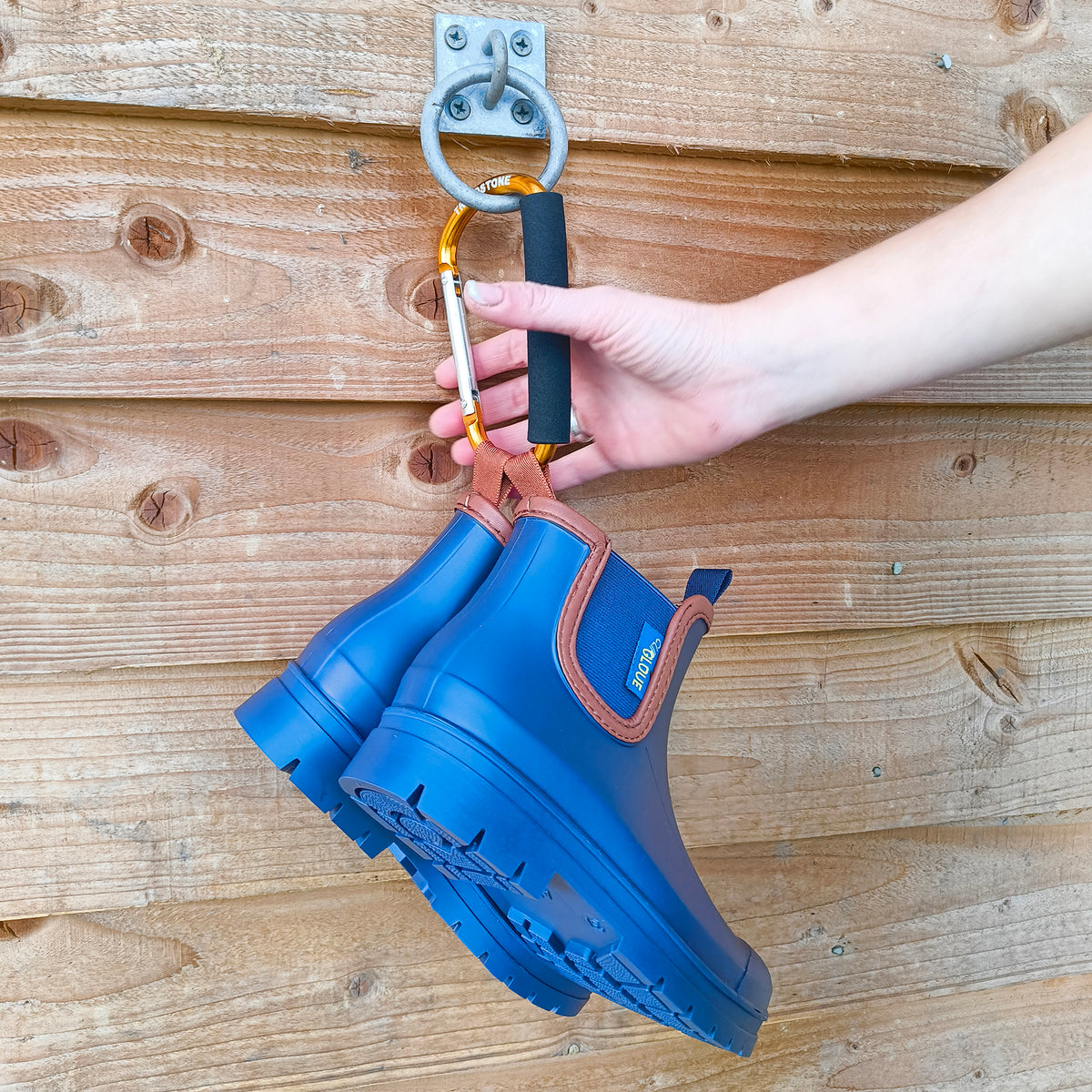 ClipGlove Ankle Boots - Khaki and Navy Ankle Wellington Boots