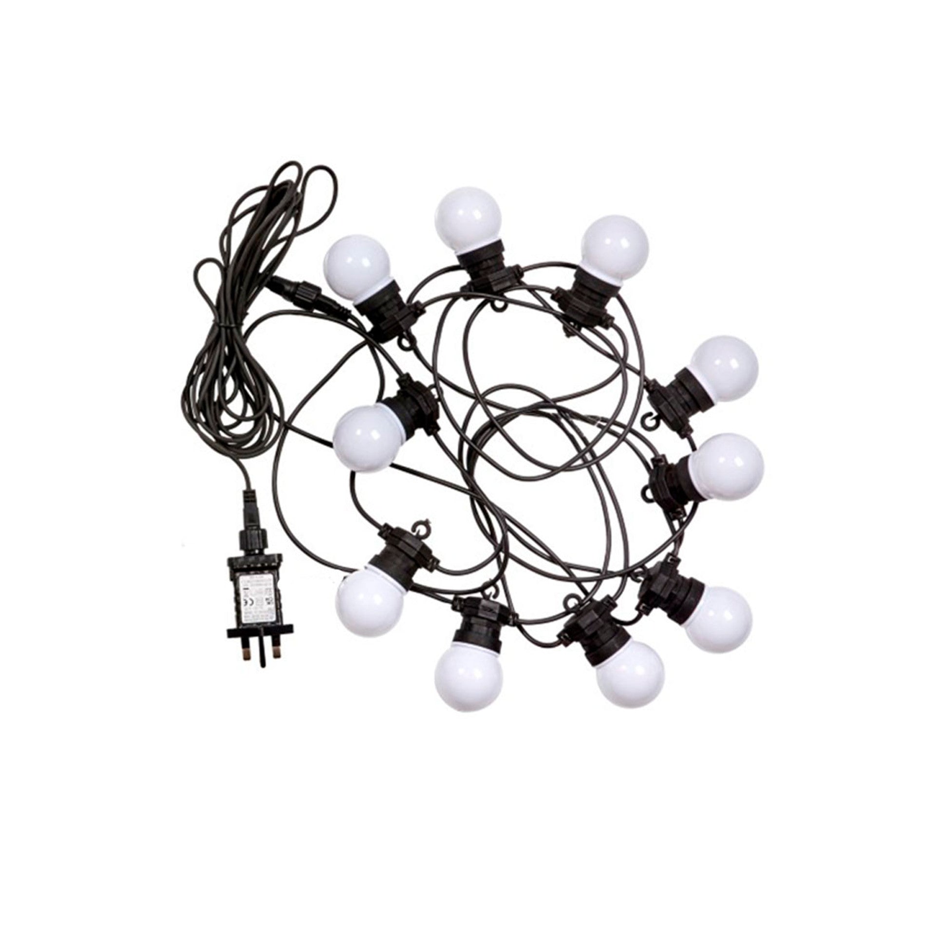 10 Indoor & Outdoor Party Festoon Lights - multi-coloured