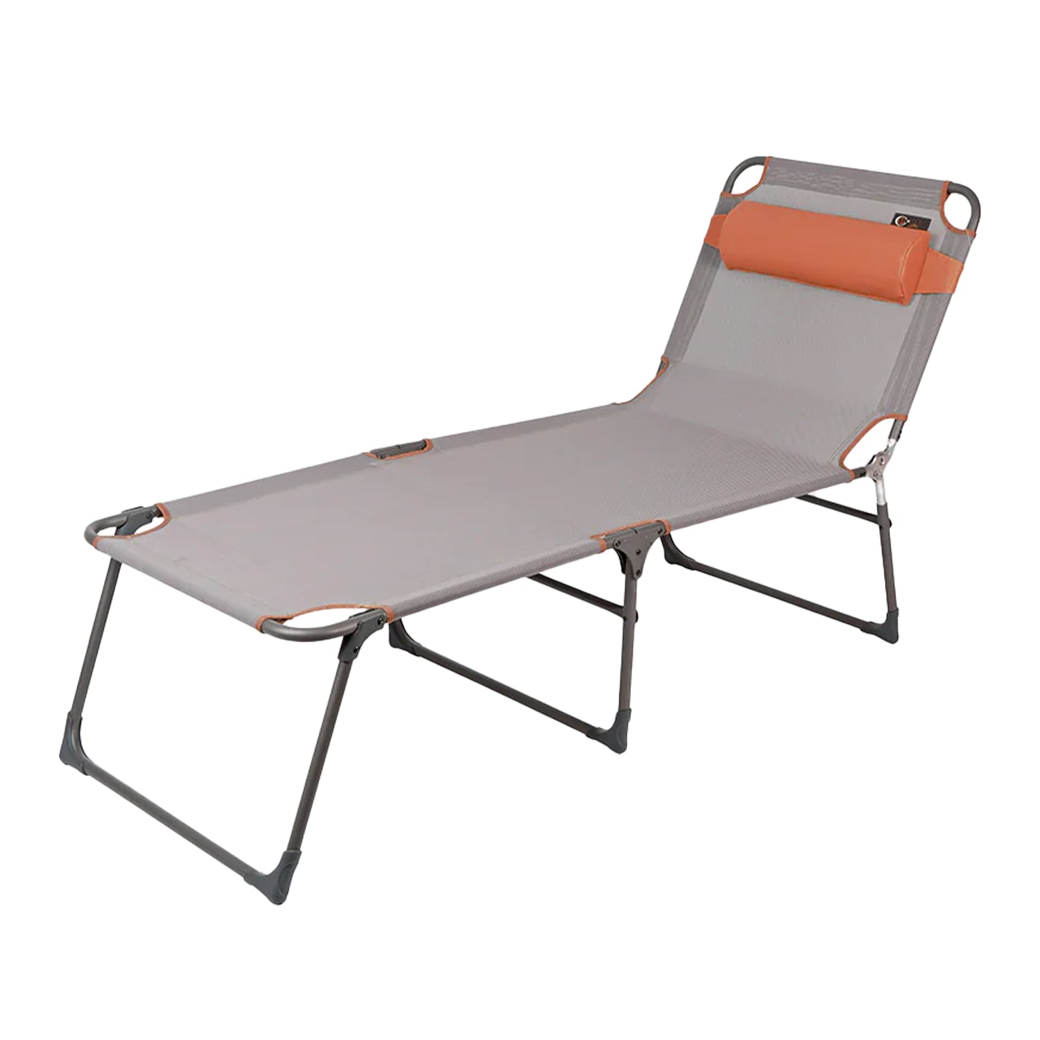 Portal Outdoor - Ava Camping Lounger Classic Grey/Orange