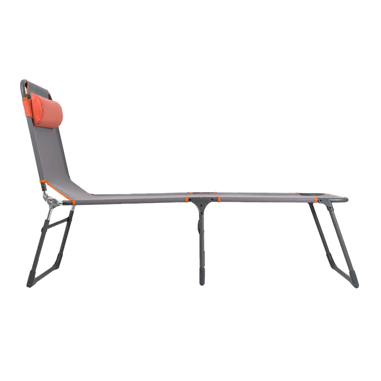 Portal Outdoor - Ava Camping Lounger Classic Grey/Orange