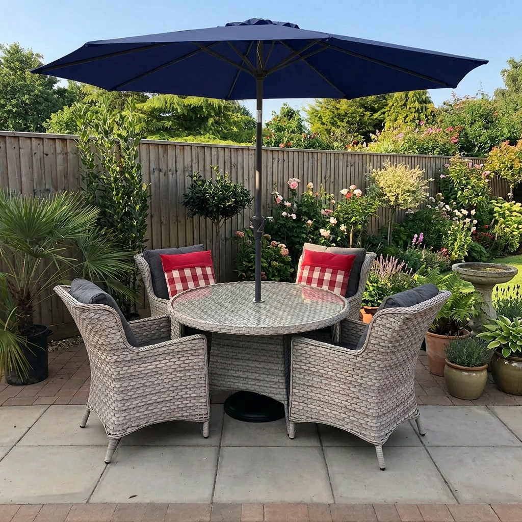 Ravelo 2.7m Crank and Tilt Parasol - 3 Colours Available