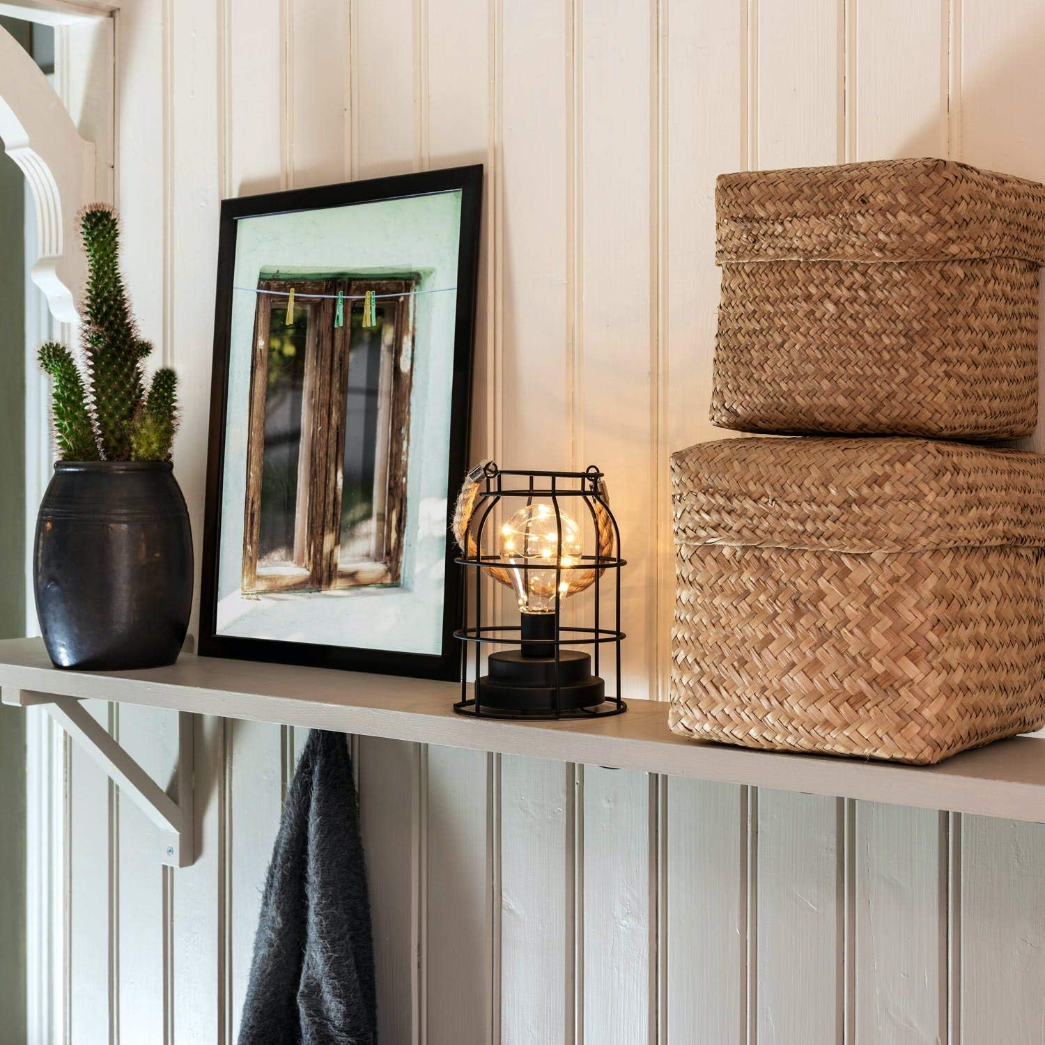 Konstsmide Illuminated Decoration LED Round Metal Lantern