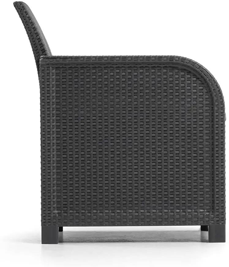 KETER Rosalie 5 Seater Lounge Set - Graphite
