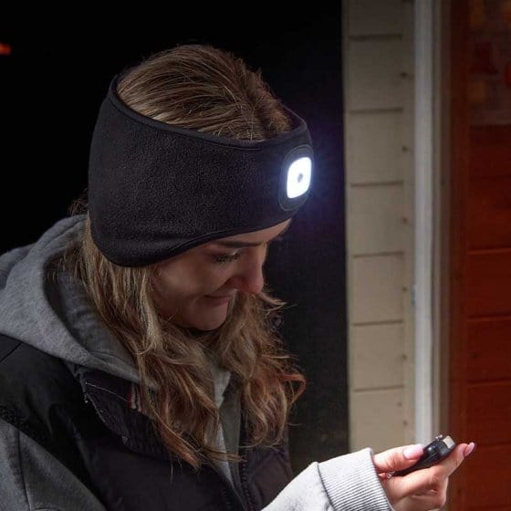 Head Beam Head Warmer with LED Torch Light