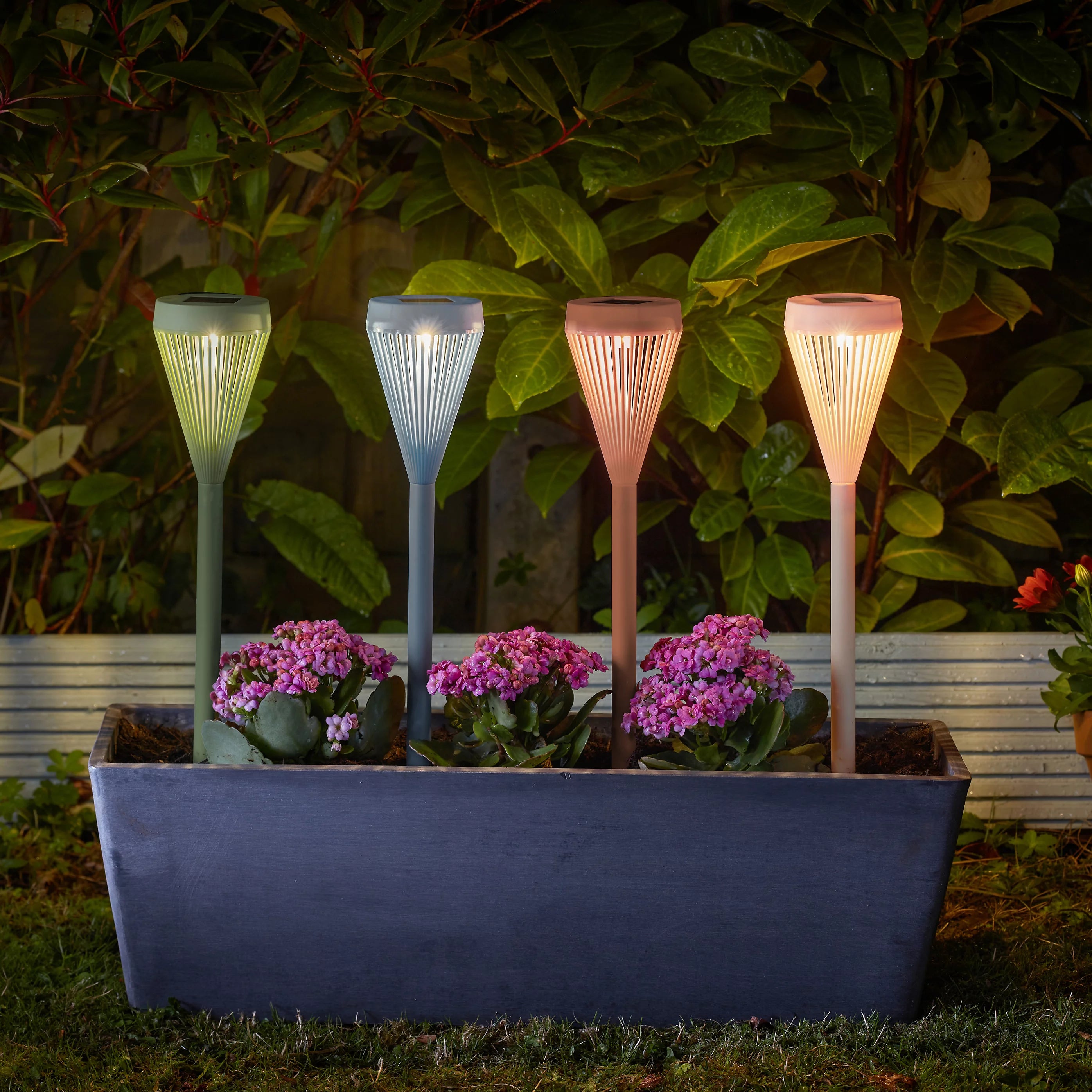 Smart Garden Solar Powered Stake Lights - 4 pack