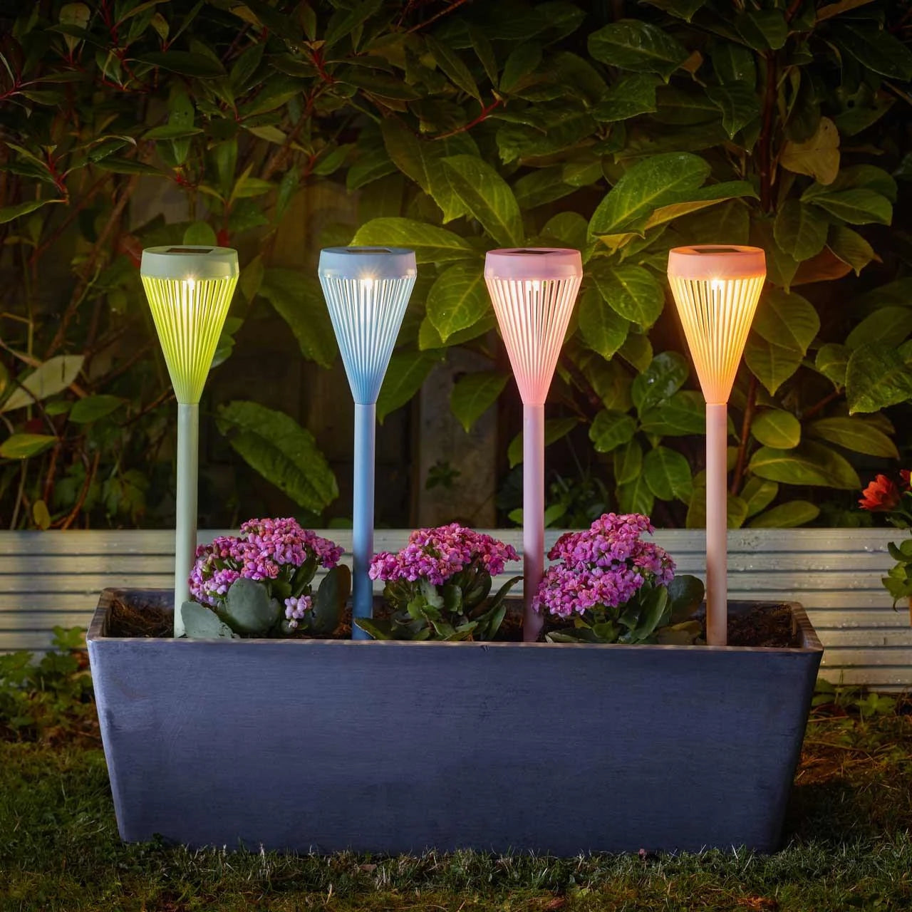 Smart Garden Solar Powered Stake Lights - 4 pack