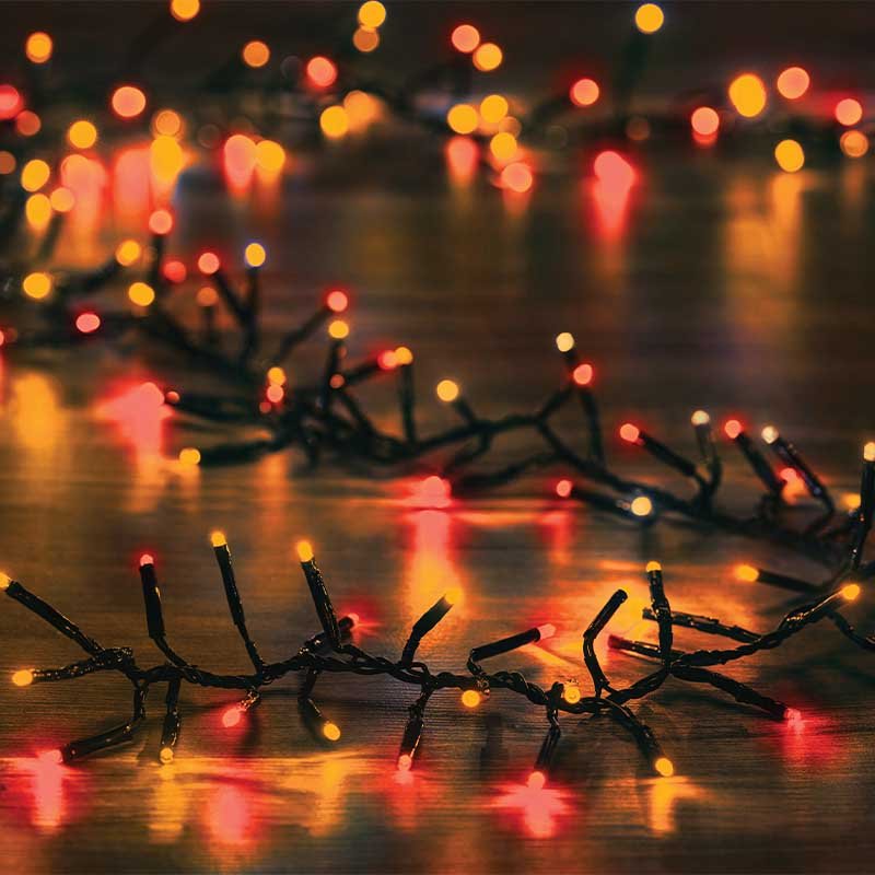 500 Indoor / Outdoor Multifunction Low Voltage LED String CLUSTER Lights - mains powered
