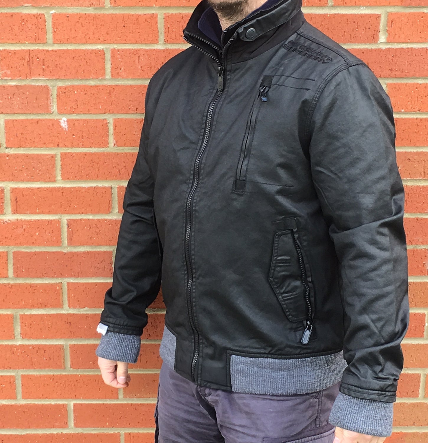 Superdry Genuine Men's Moody Norse Bomber Jacket & Coat With Double Collar
