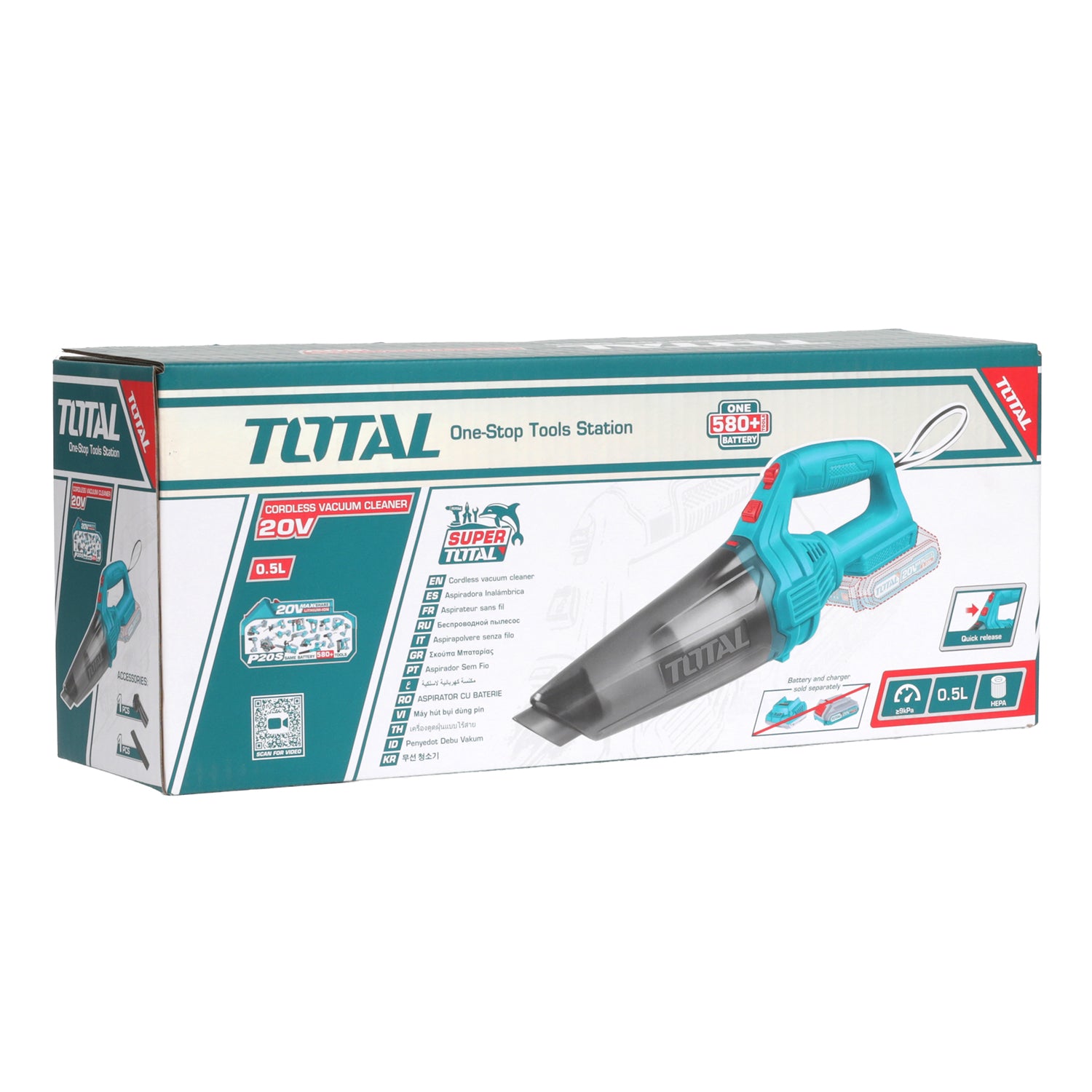Total Li-Ion 20V Cordless Vacuum Cleaner (Battery not included) - TVLI201261