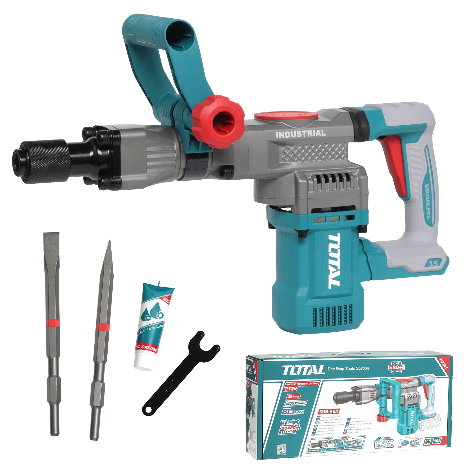 Total Li-Ion 20V Cordless Demolition Breaker SDS Hex (Battery not included) - TDBLI20358