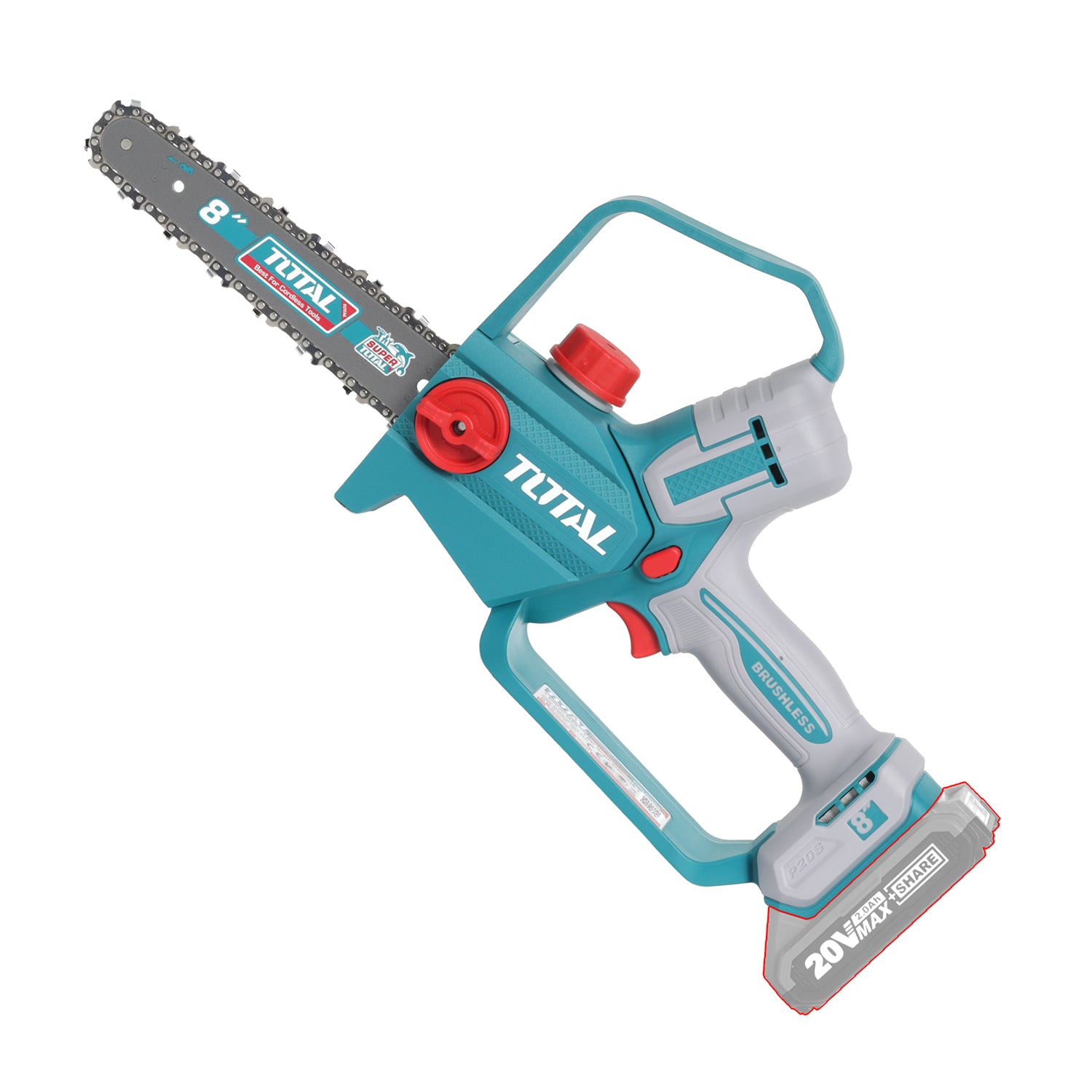 Total Li-Ion 20V Cordless Pruner Saw 8" / 200mm (Battery Not Included) - TGSLI2088