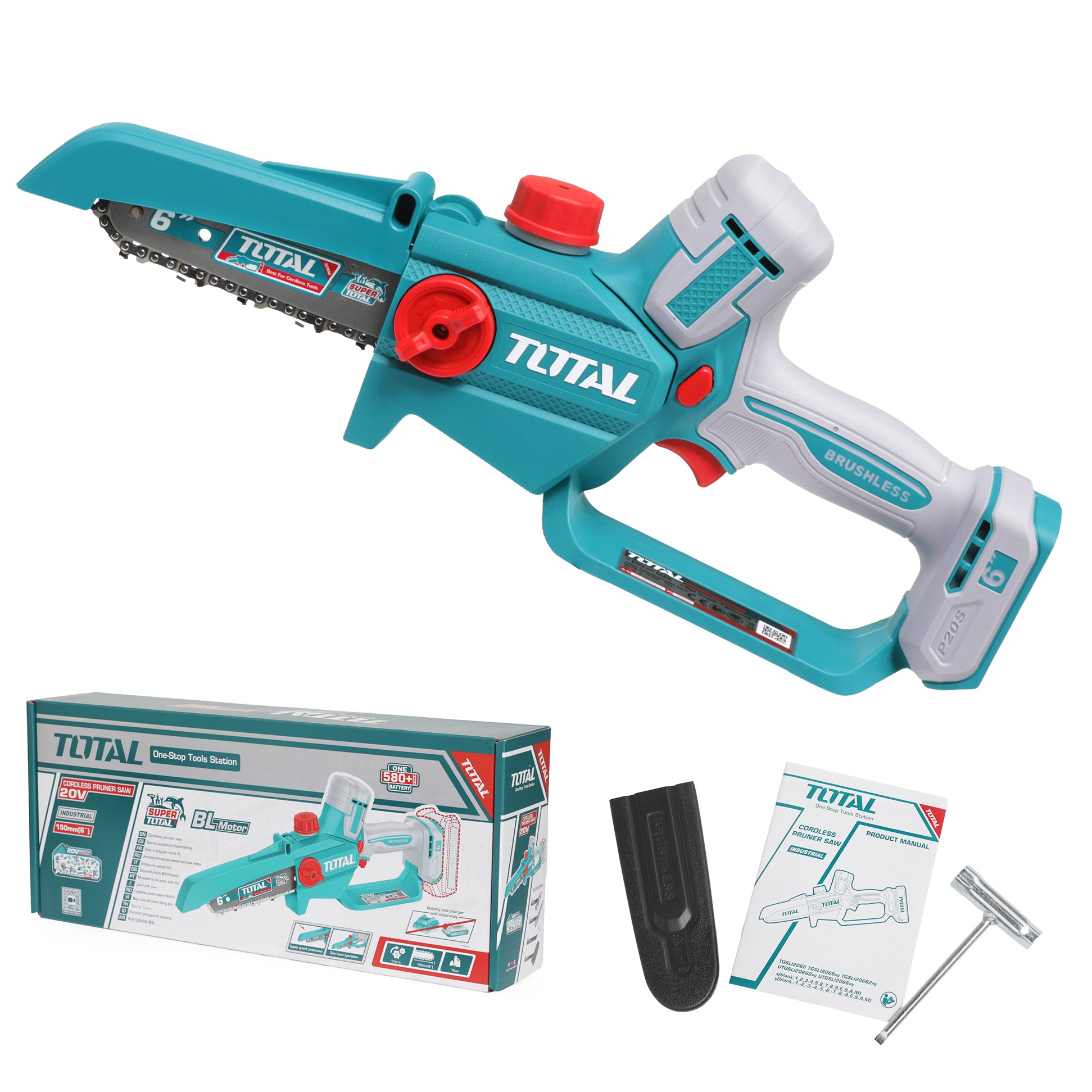 Total Li-Ion 20V Cordless Pruner Saw 6" / 150mm (Battery Not Included) - TGSLI2066
