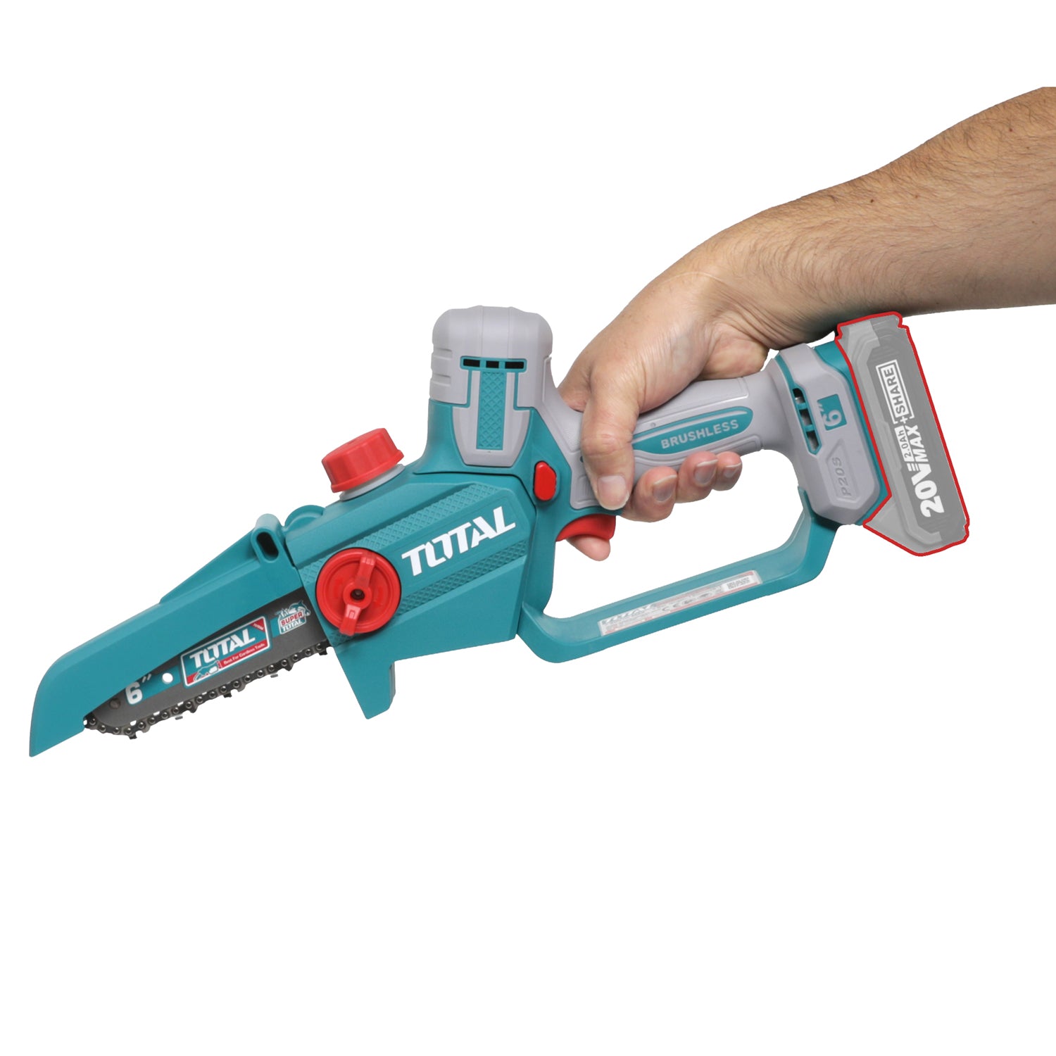 Total Li-Ion 20V Cordless Pruner Saw 6" / 150mm (Battery Not Included) - TGSLI2066