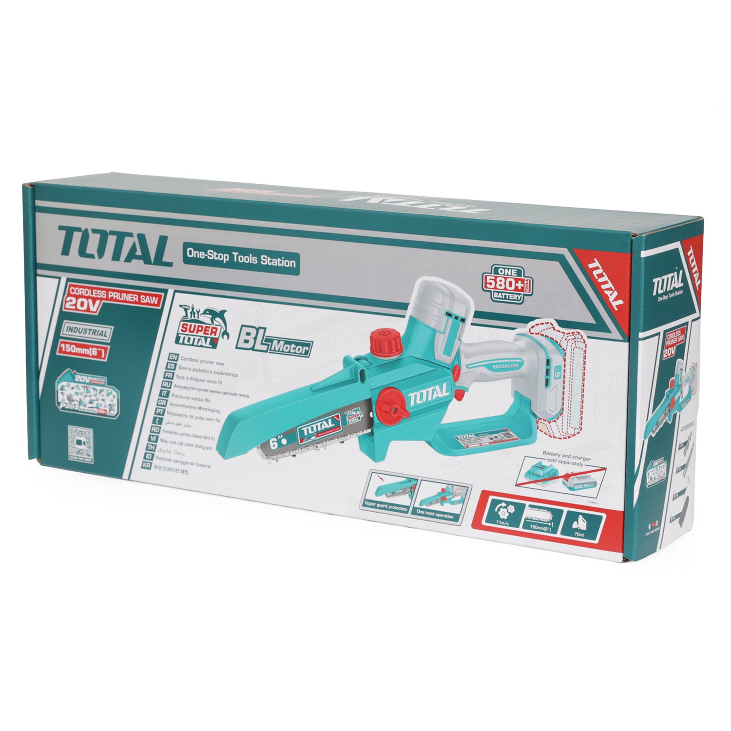 Total Li-Ion 20V Cordless Pruner Saw 6" / 150mm (Battery Not Included) - TGSLI2066