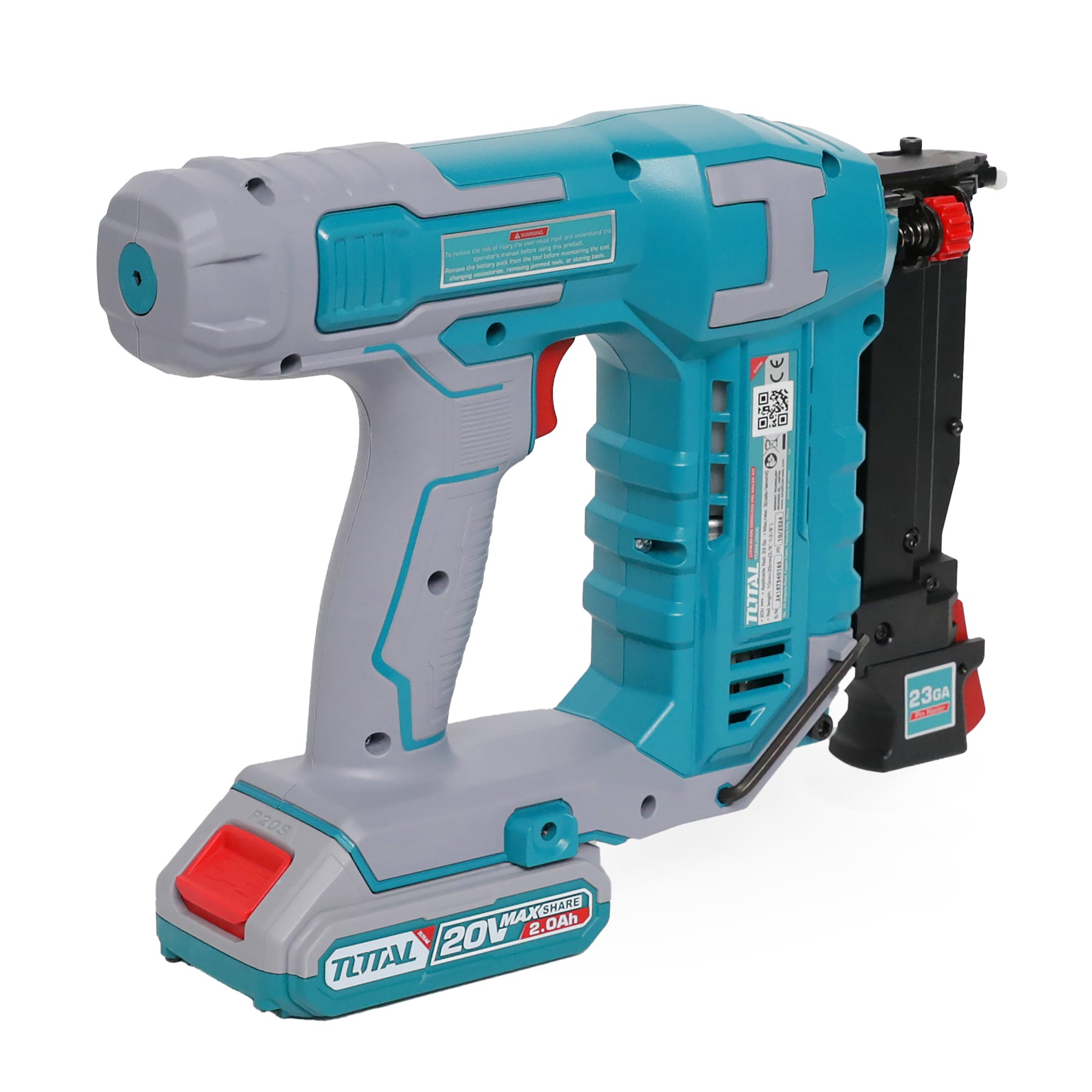 Total Li-Ion 20V Cordless Pin Nailer Kit (with Battery & Charger) - TCBNLI3606