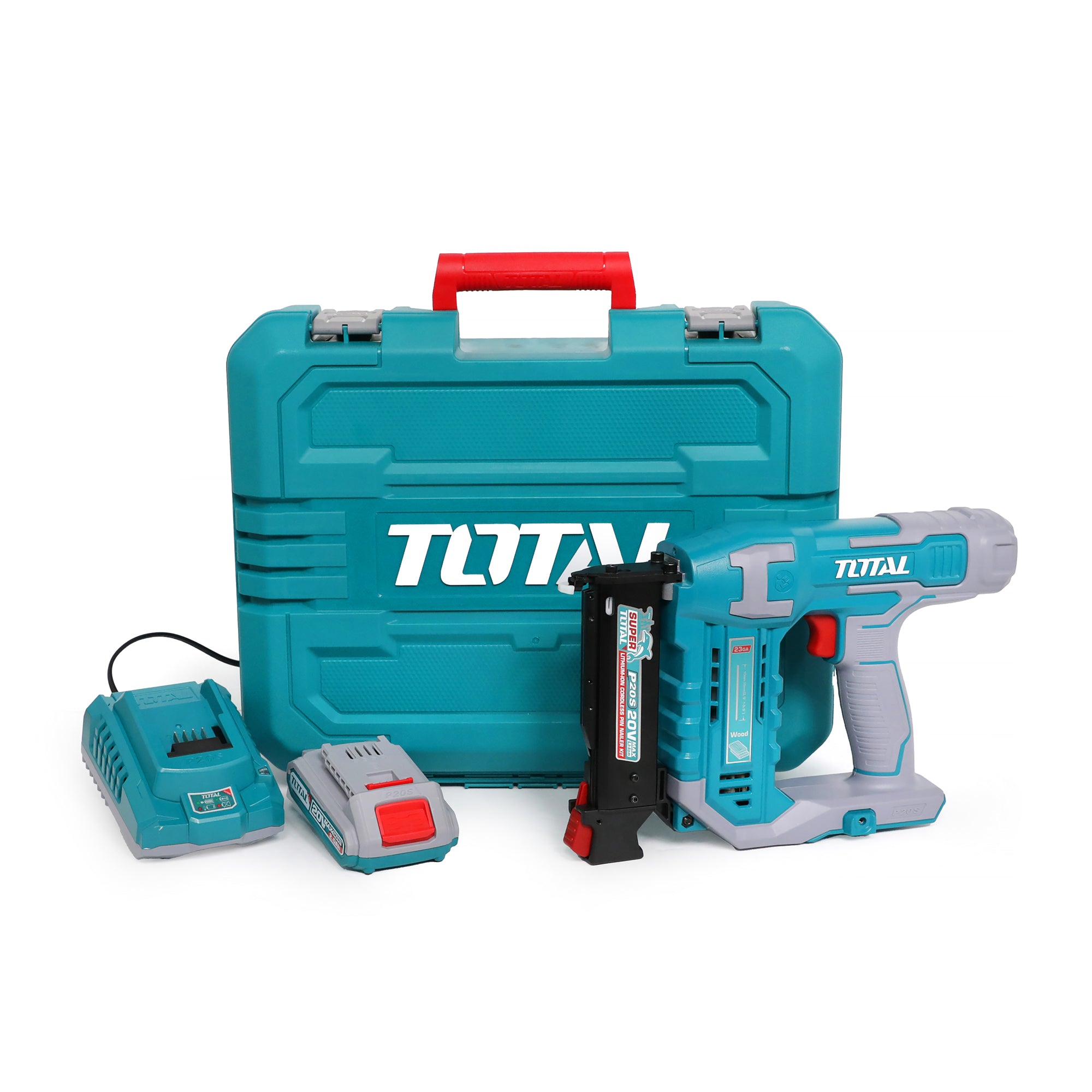 Total Li-Ion 20V Cordless Pin Nailer Kit (with Battery & Charger) - TCBNLI3606