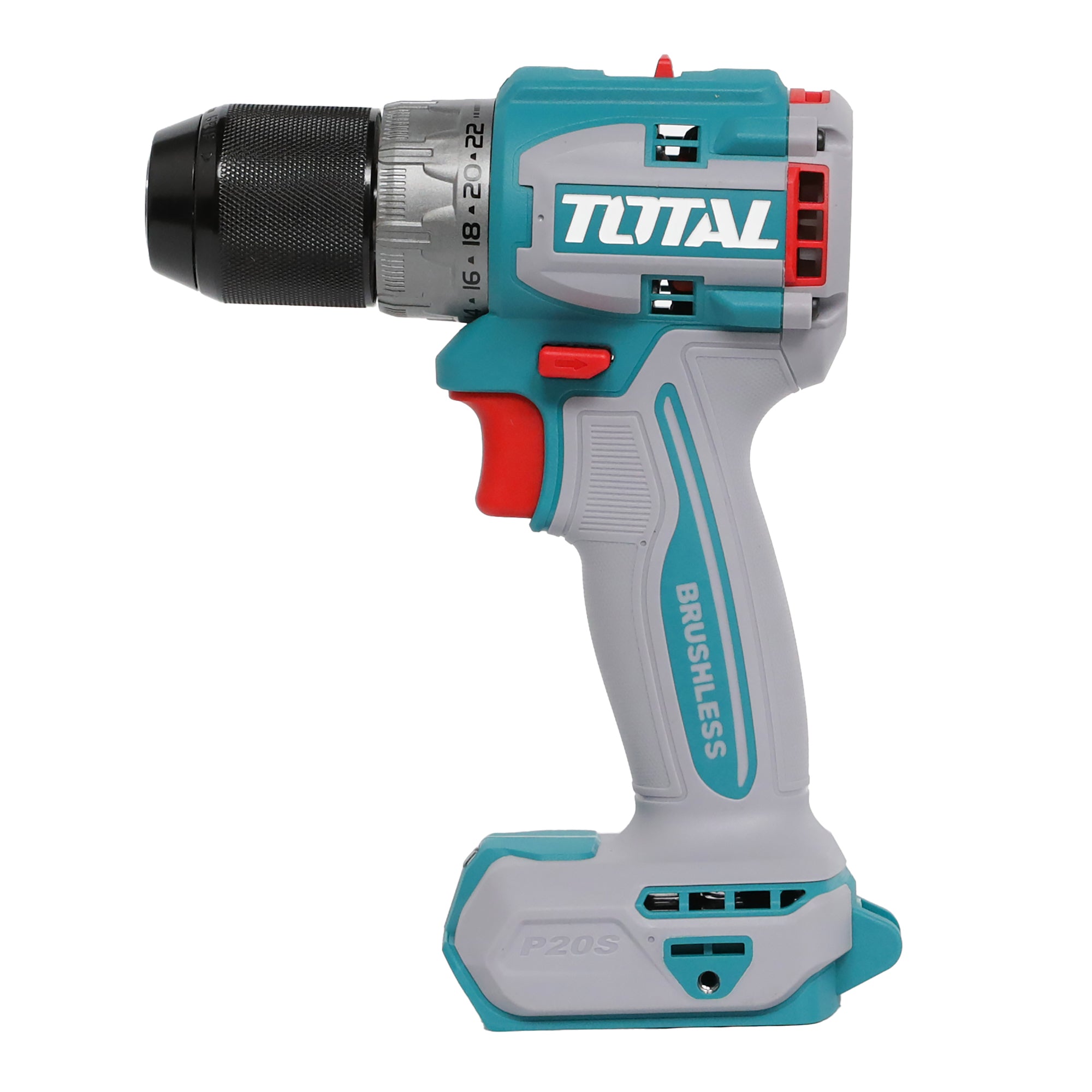 Total Li-Ion 20V Cordless 3pc Combo Kit (with 2 x Batteries & Charger) - TOSLI241192E