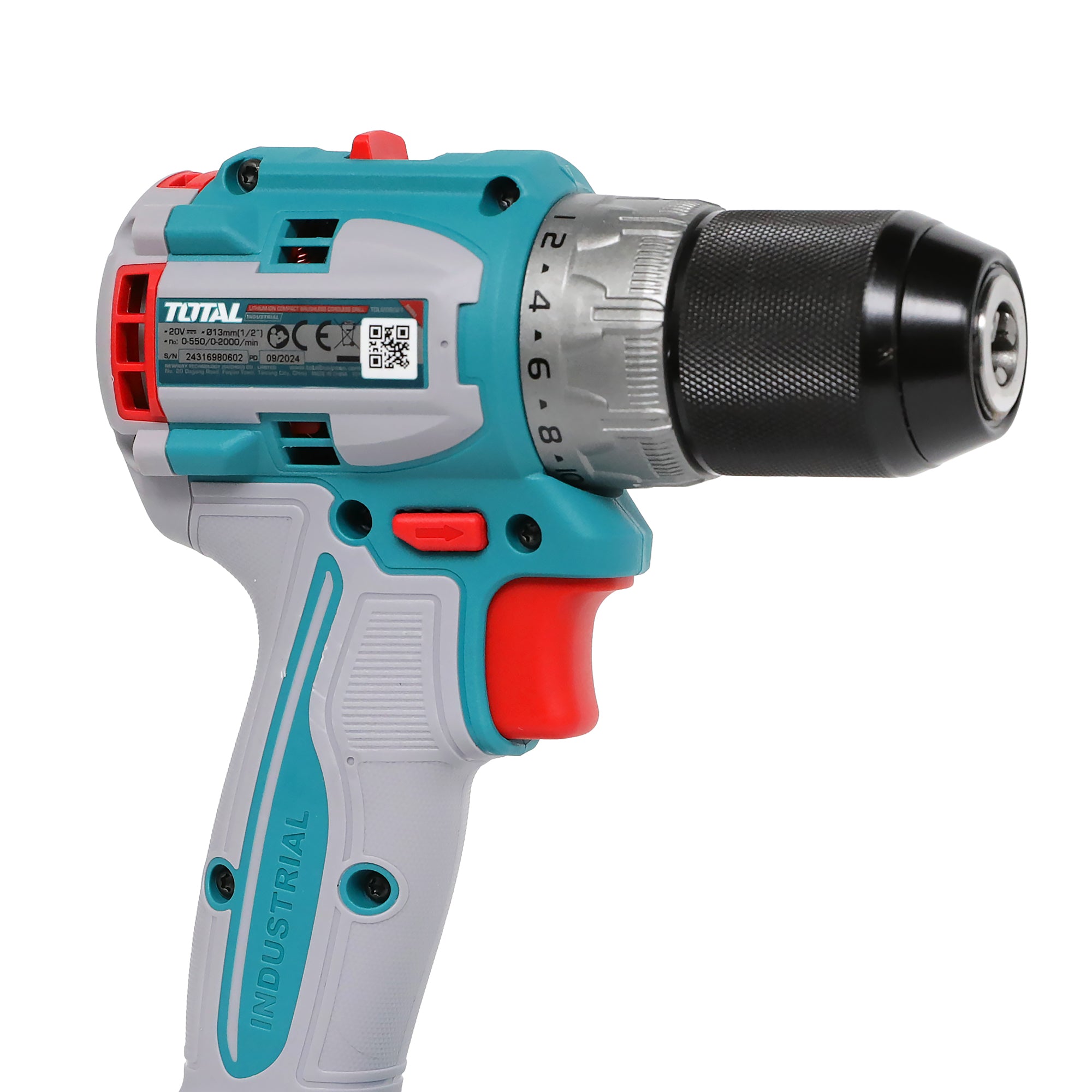 Total Li-Ion 20V Cordless 3pc Combo Kit (with 2 x Batteries & Charger) - TOSLI241192E