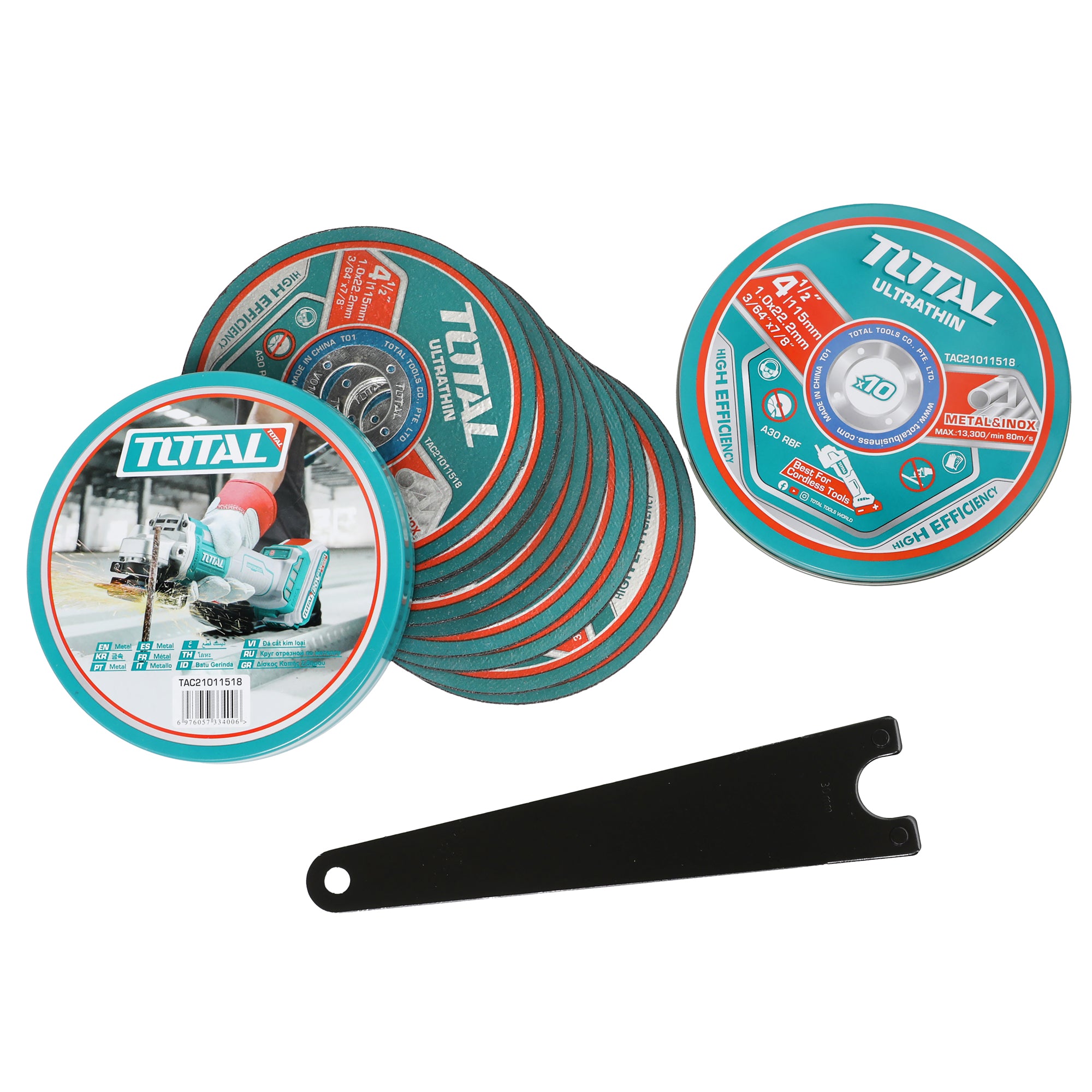 Total Li-Ion 20V Cordless 3pc Combo Kit (with 2 x Batteries & Charger) - TOSLI241192E