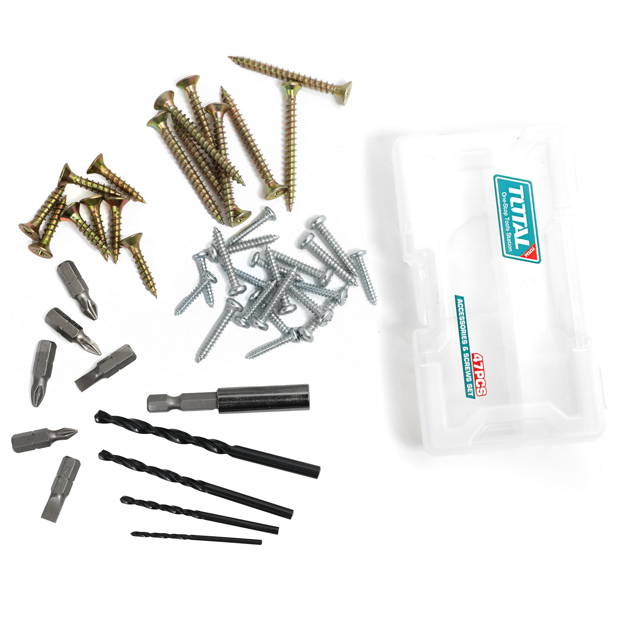 Total Li-Ion 20V Cordless 3pc Combo Kit (with 2 x Batteries & Charger) - TOSLI241192E